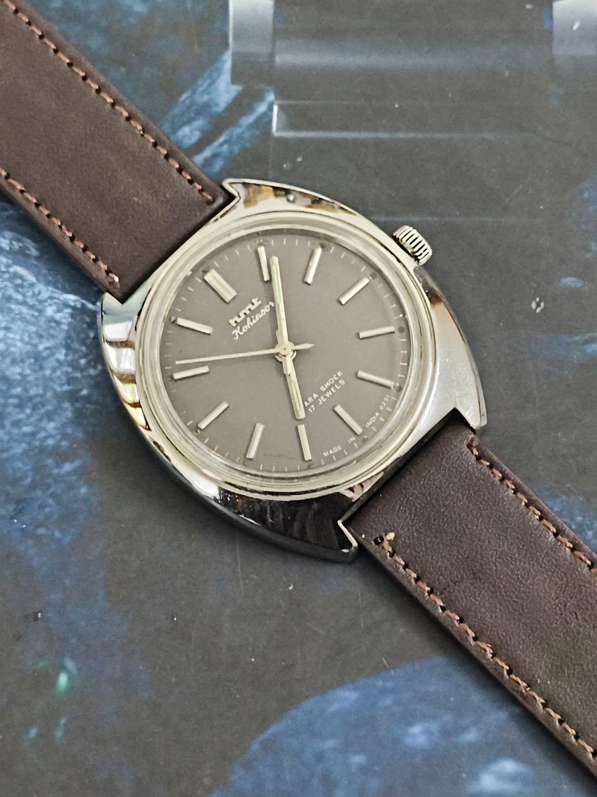 HMT Kohinoor Hand-wound Vintage Watch with a Grey Dial