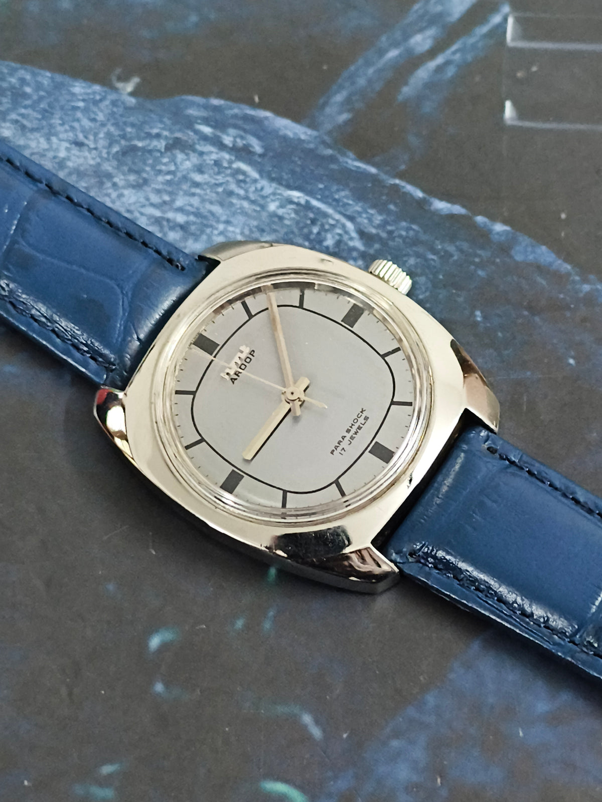 HMT Aroop Hand-wound Vintage Watch with a Silver Grey Dial