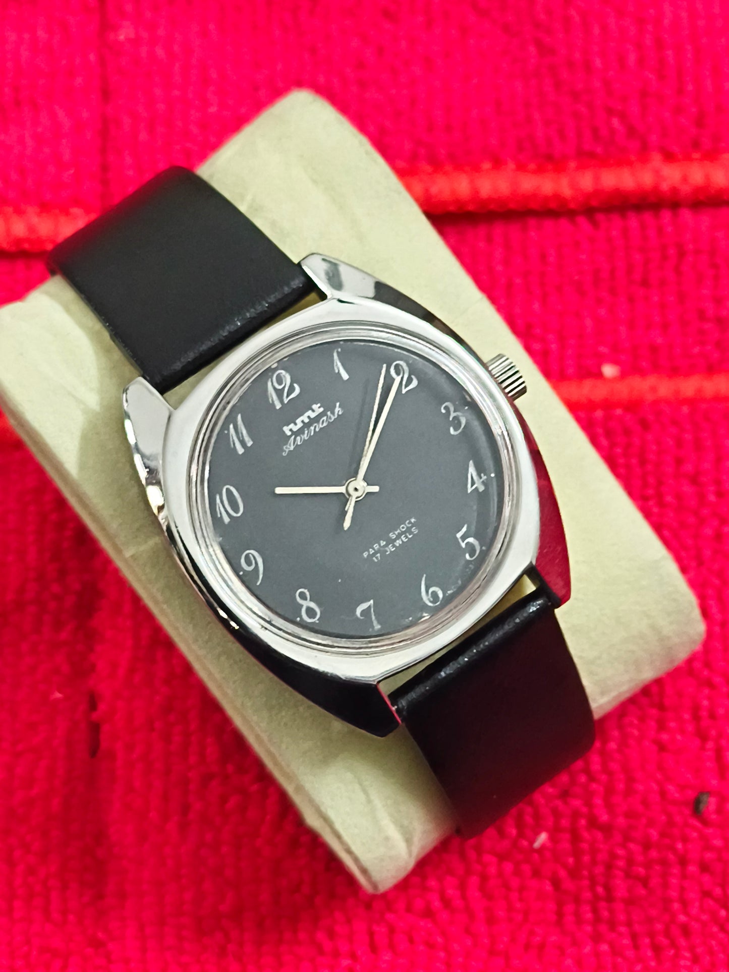 HMT Avinash Hand-wound Neo-vintage Watch with a Black Dial