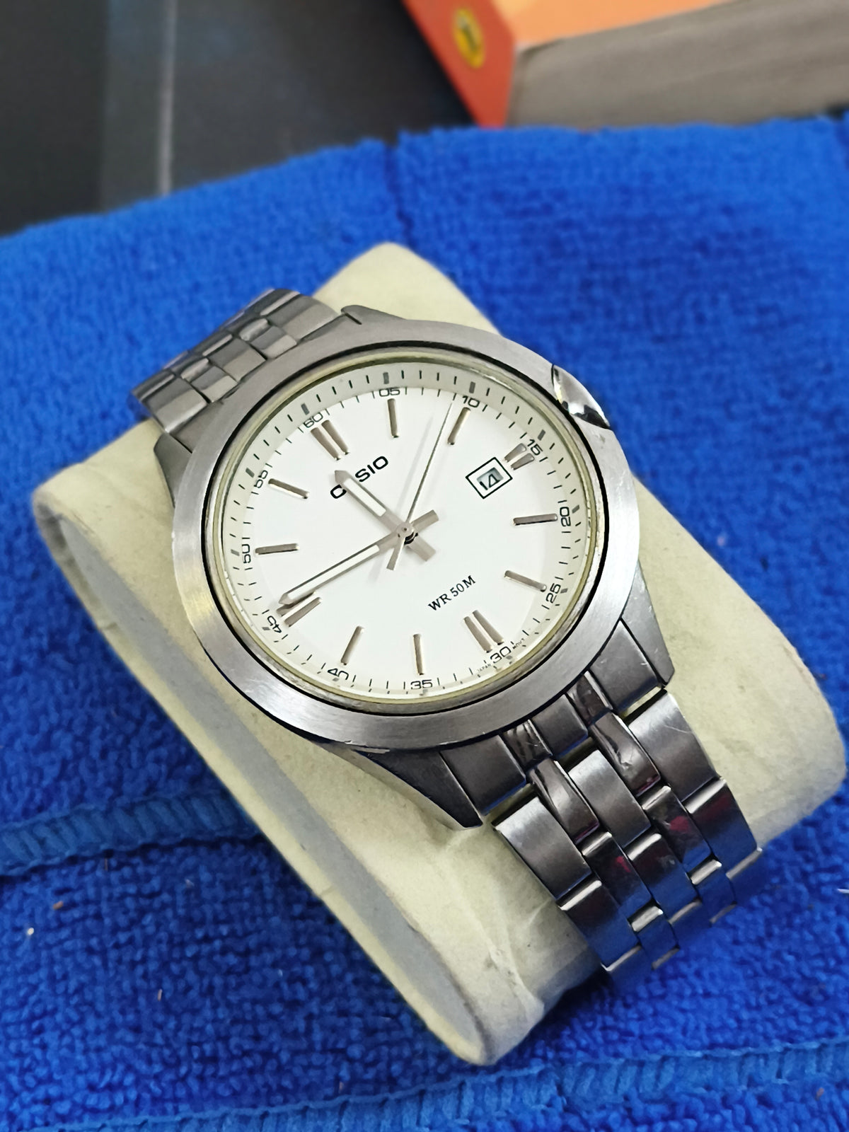 Casio Quartz 41.50mm Watch with a White Dial