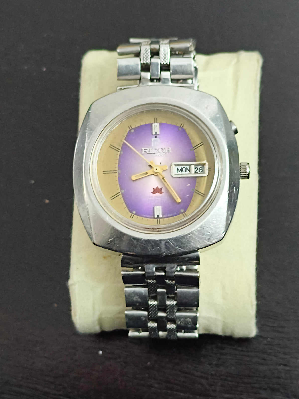 Ricoh 5 Automatic Vintage Watch with Gradient Purple Dial