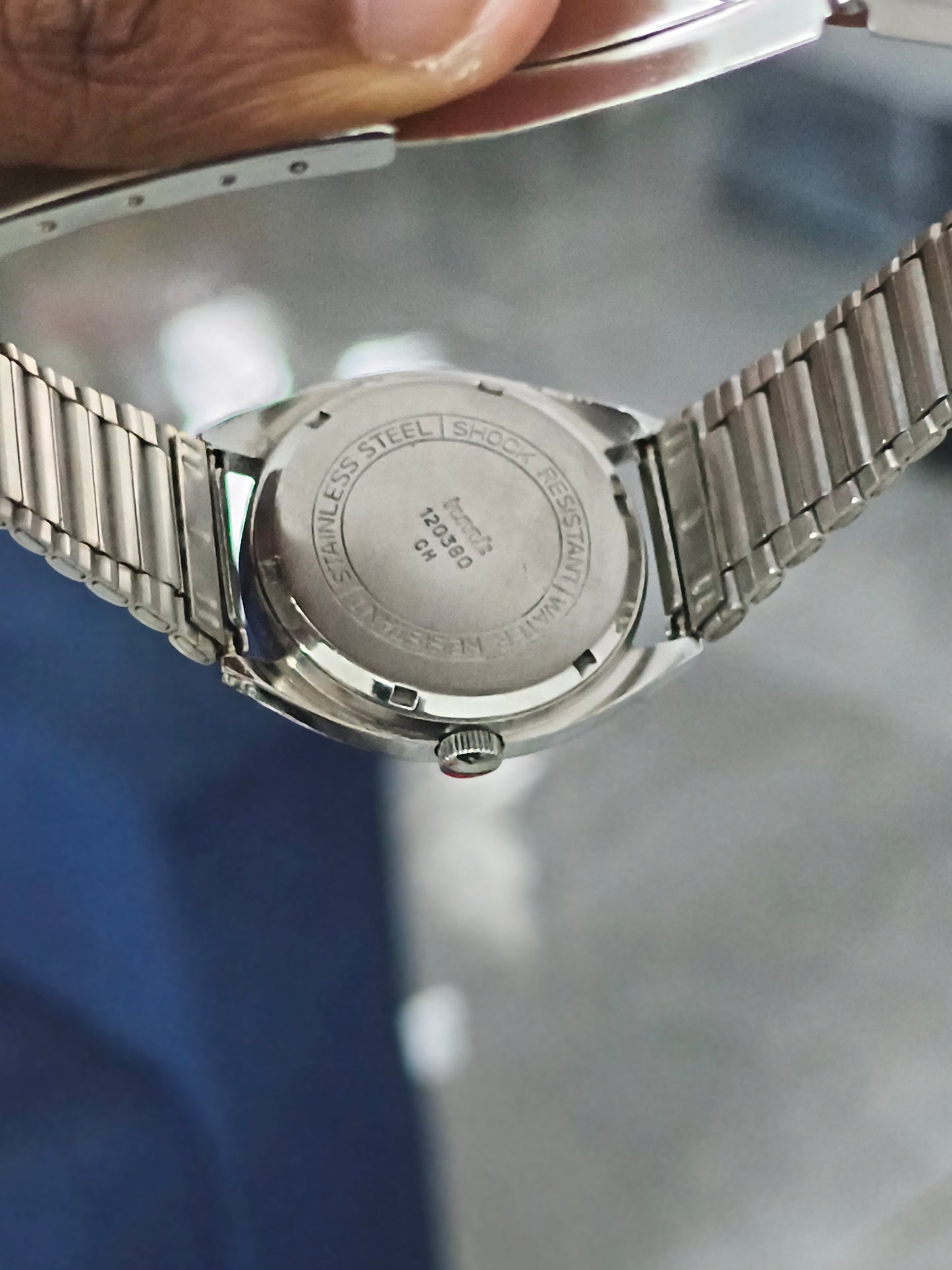 HMT Janata Deluxe Hand-wound Mechanical Watch with Silver-toned Dial