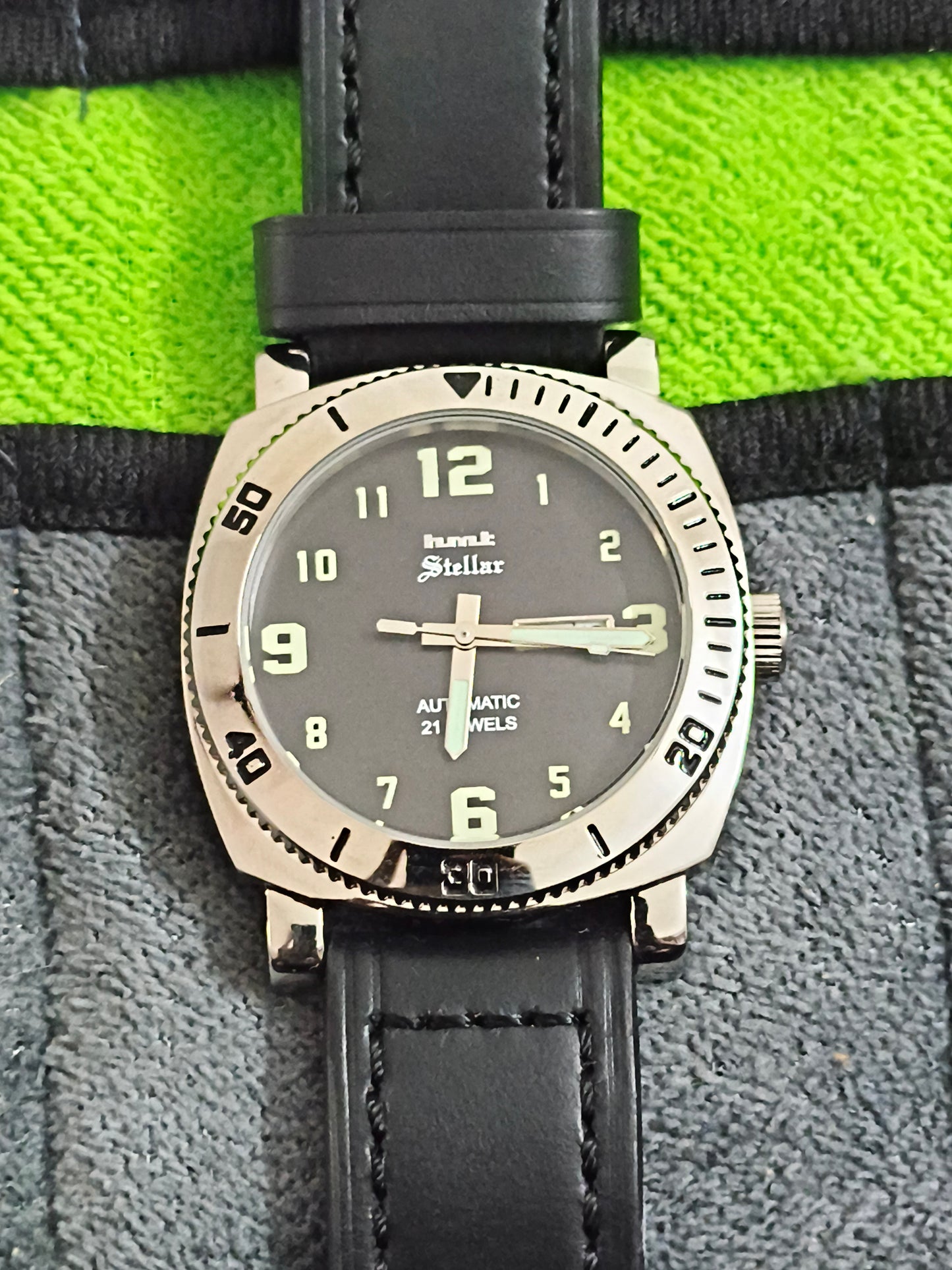HMT Stellar Automatic Watch with a Black Dial