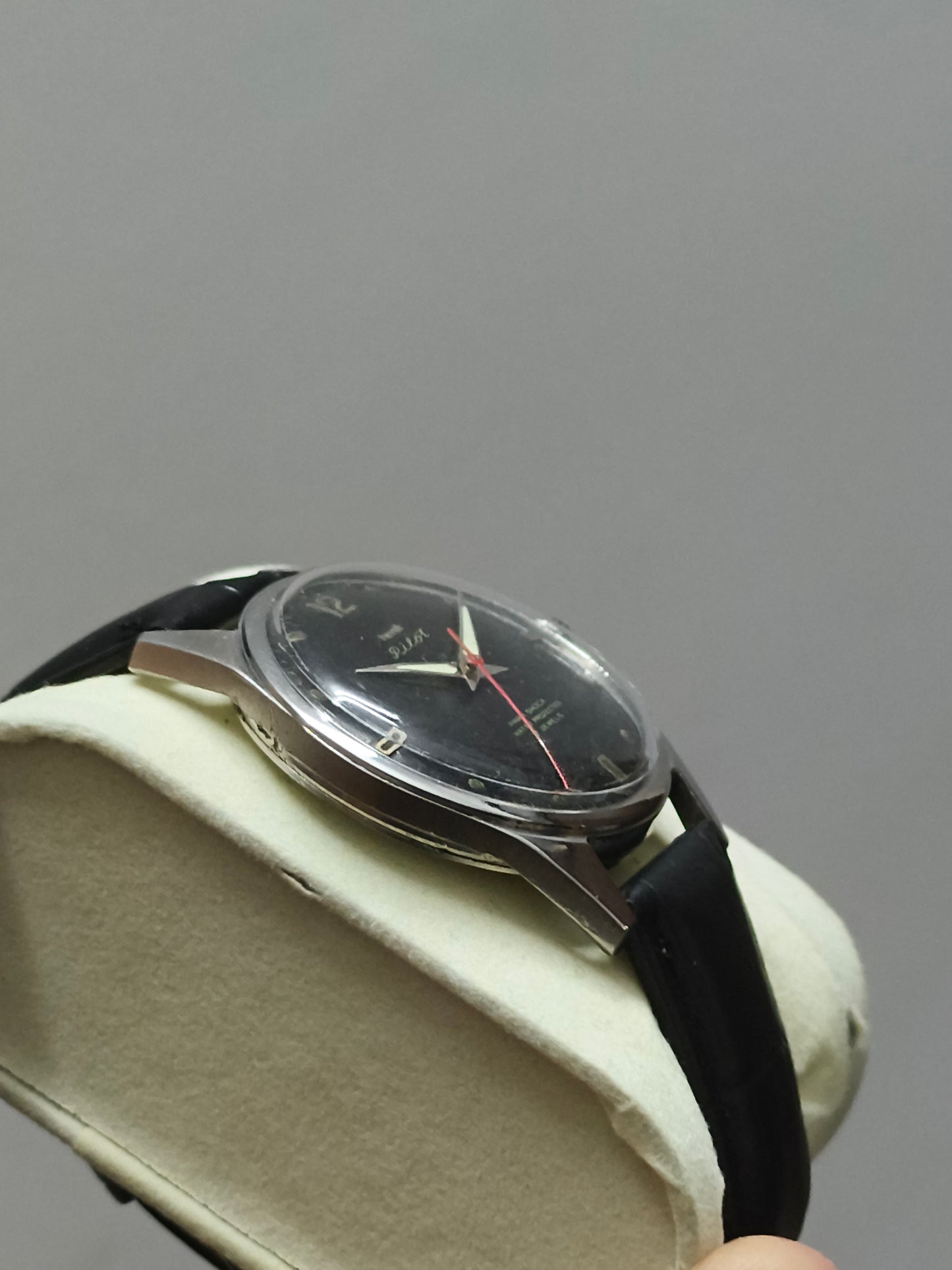 HMT Pilot Watch Three Liner Version with Black Dial