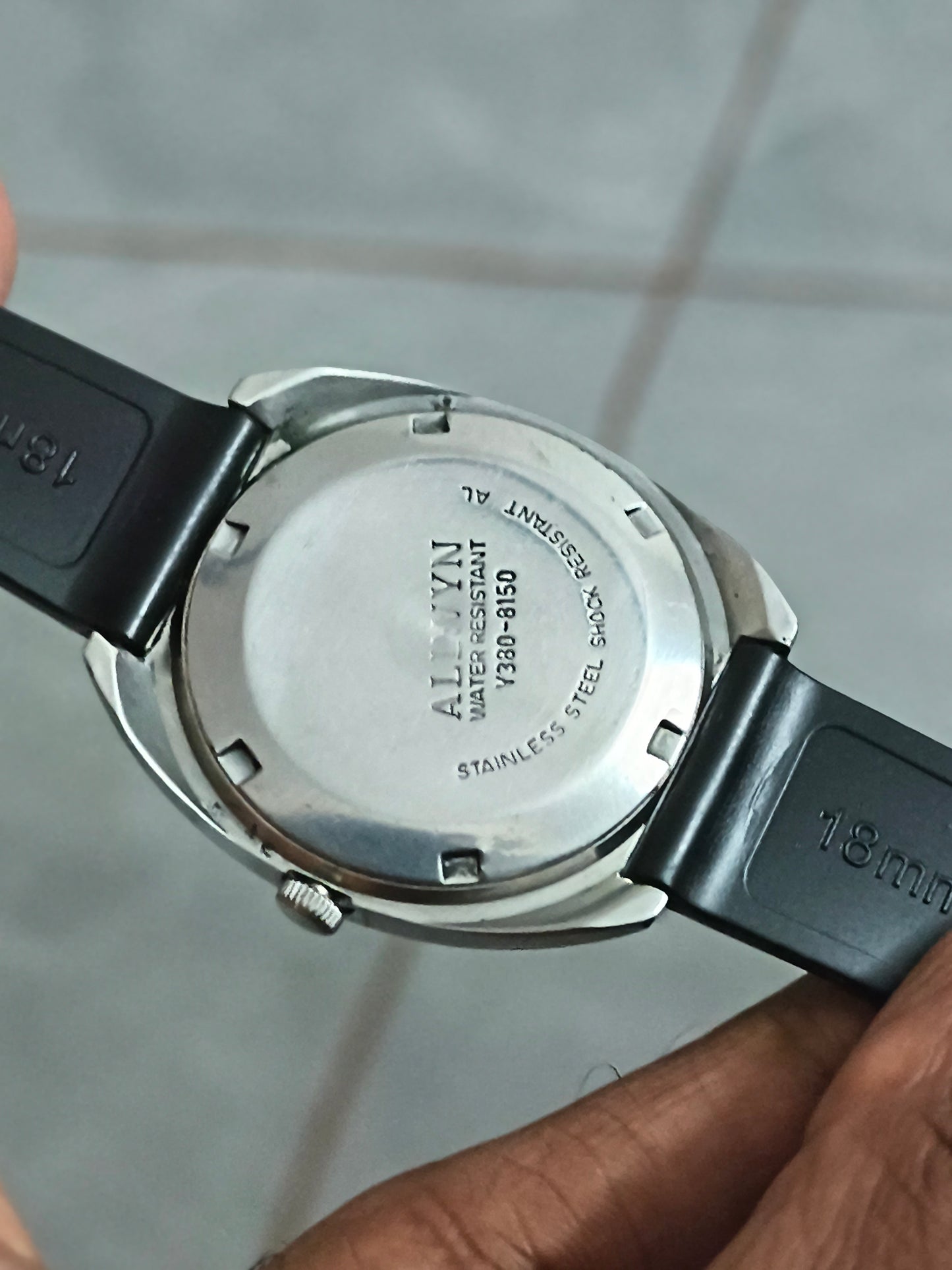 Allwyn Hand-wound Watch with Grey Sunburst Dial and Golden Details