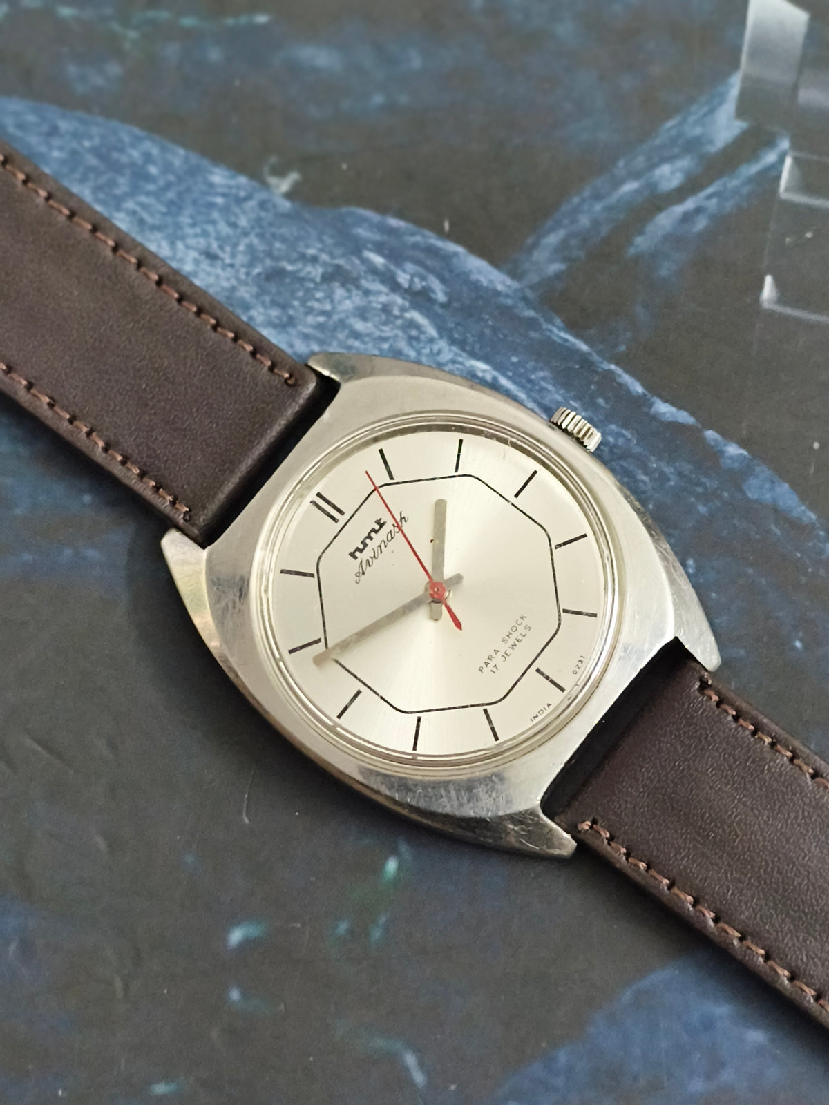 HMT Avinash Hand-wound Vintage Watch with a Rare Silver-toned Dial