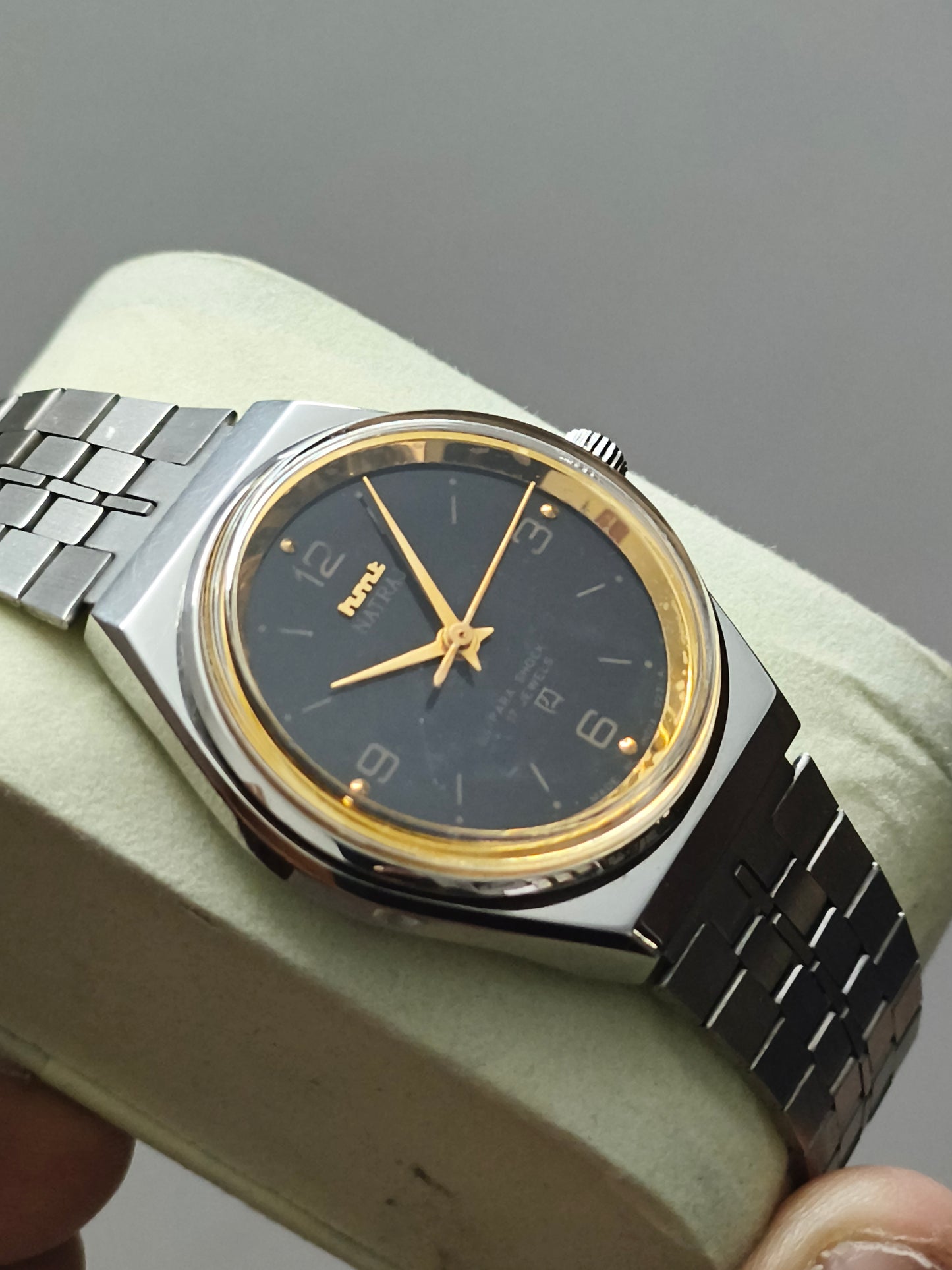 HMT Nataraj Hand-wound Watch with Black Dial