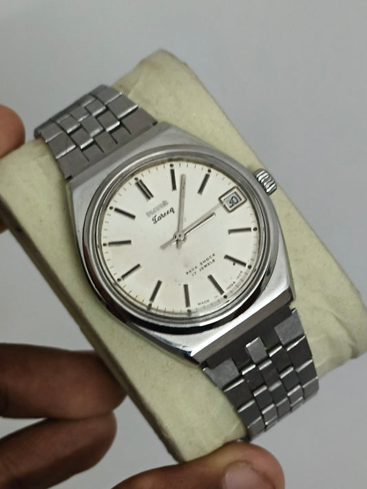 HMT Tareeq Hand-wound Mechanical Watch with White Patina Dial