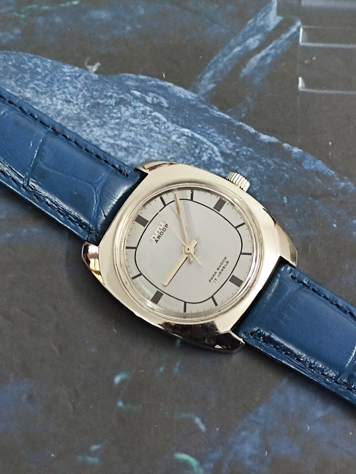 HMT Aroop Hand-wound Vintage Watch with a Silver Grey Dial