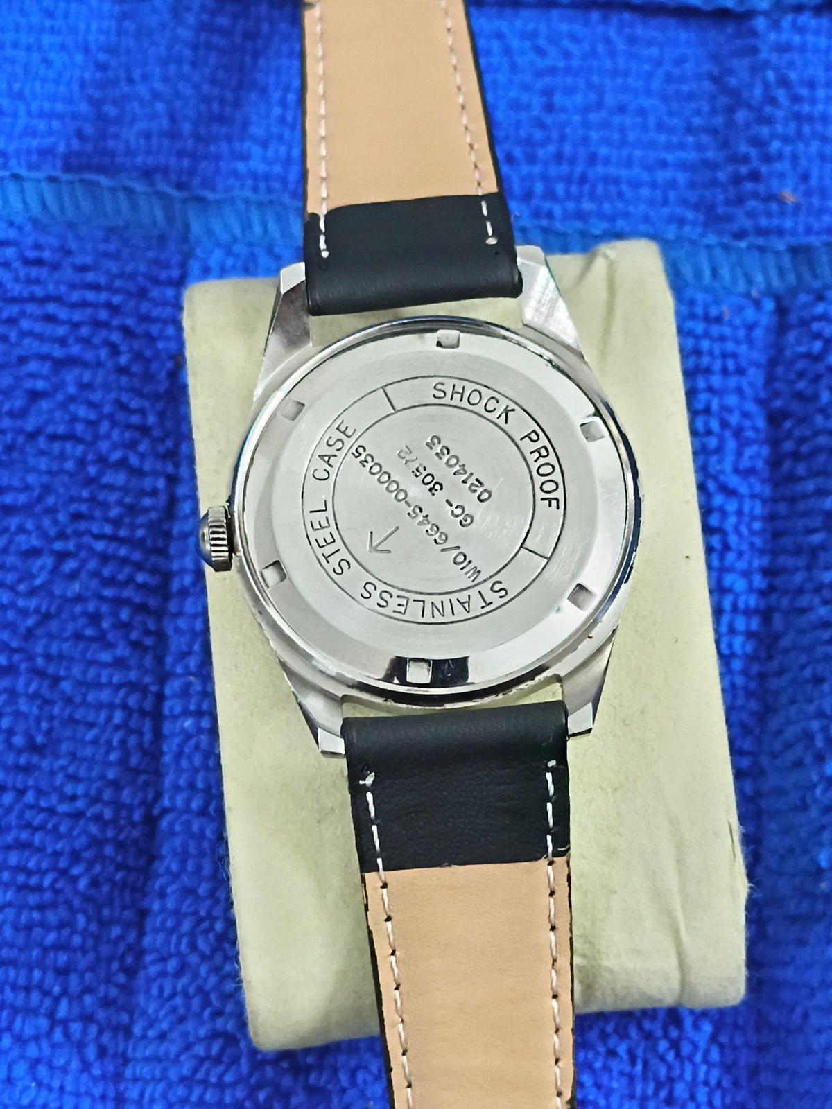 HMT Jawan Mechanical Vintage Watch with Military Broad Arrow Marking on the Case-back and Black 4ARBC Dial