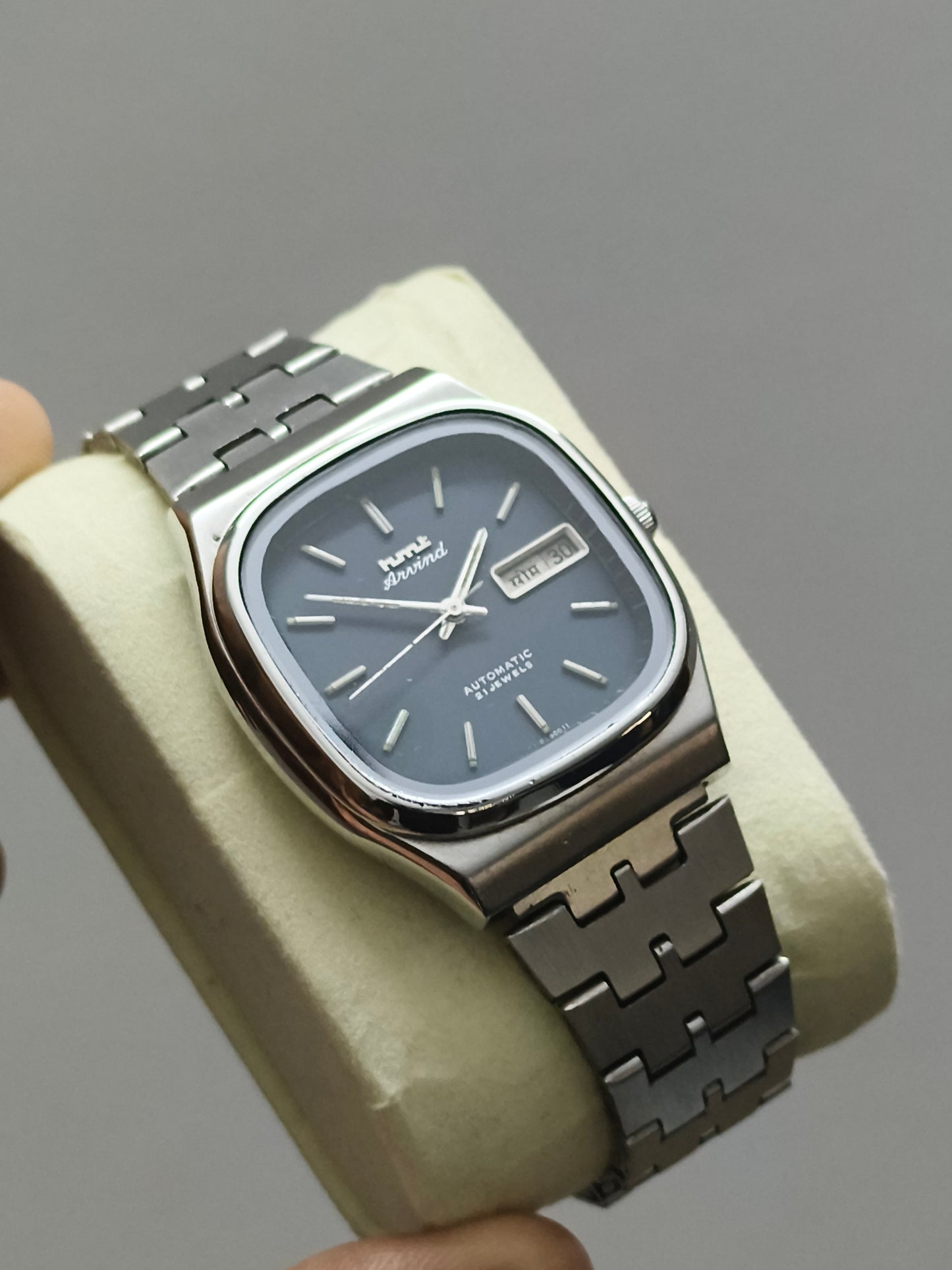 HMT Aravind Automatic Watch with Dark Blue Dial