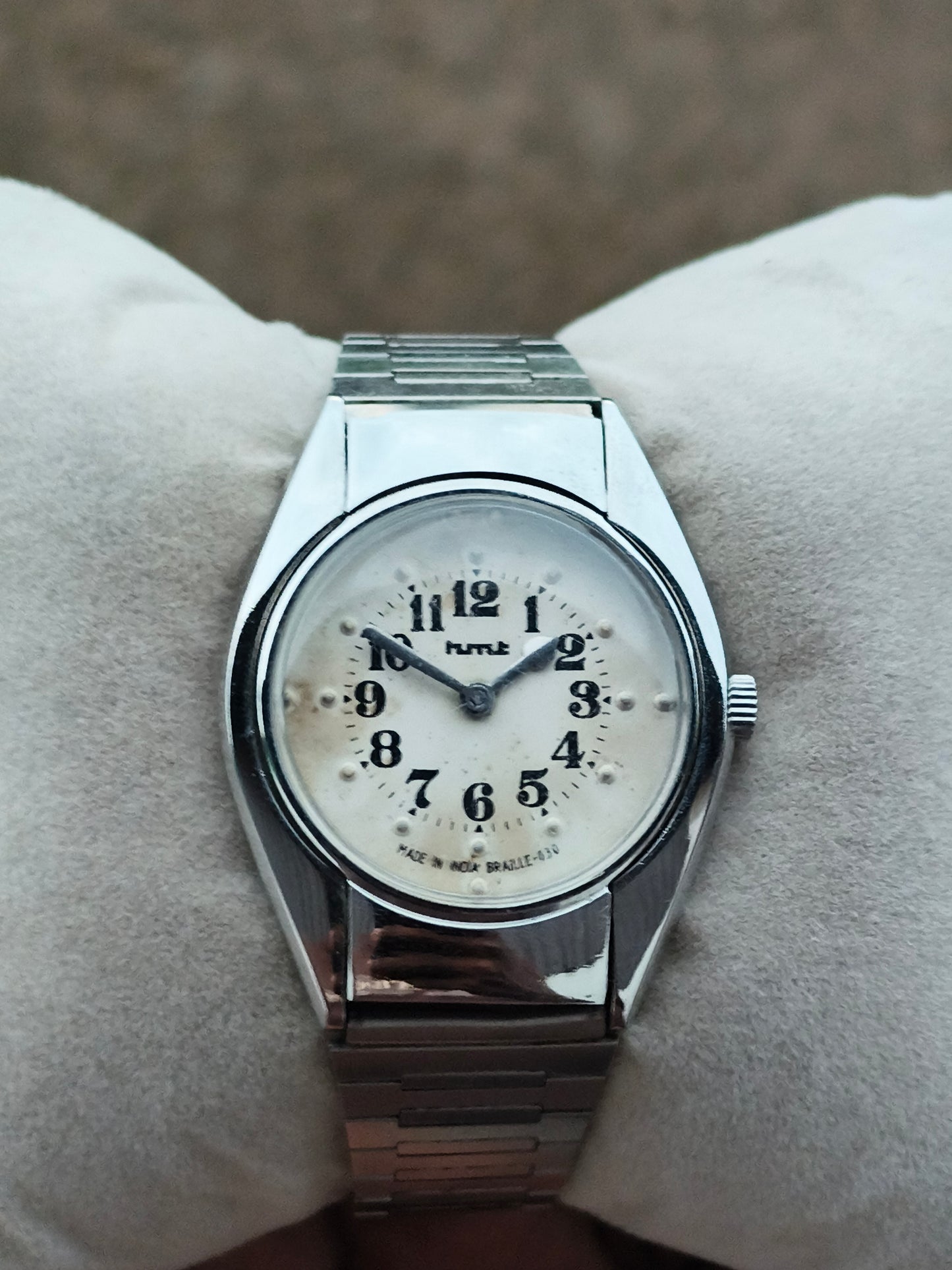 HMT Braille mechanical watch a rare vintage find