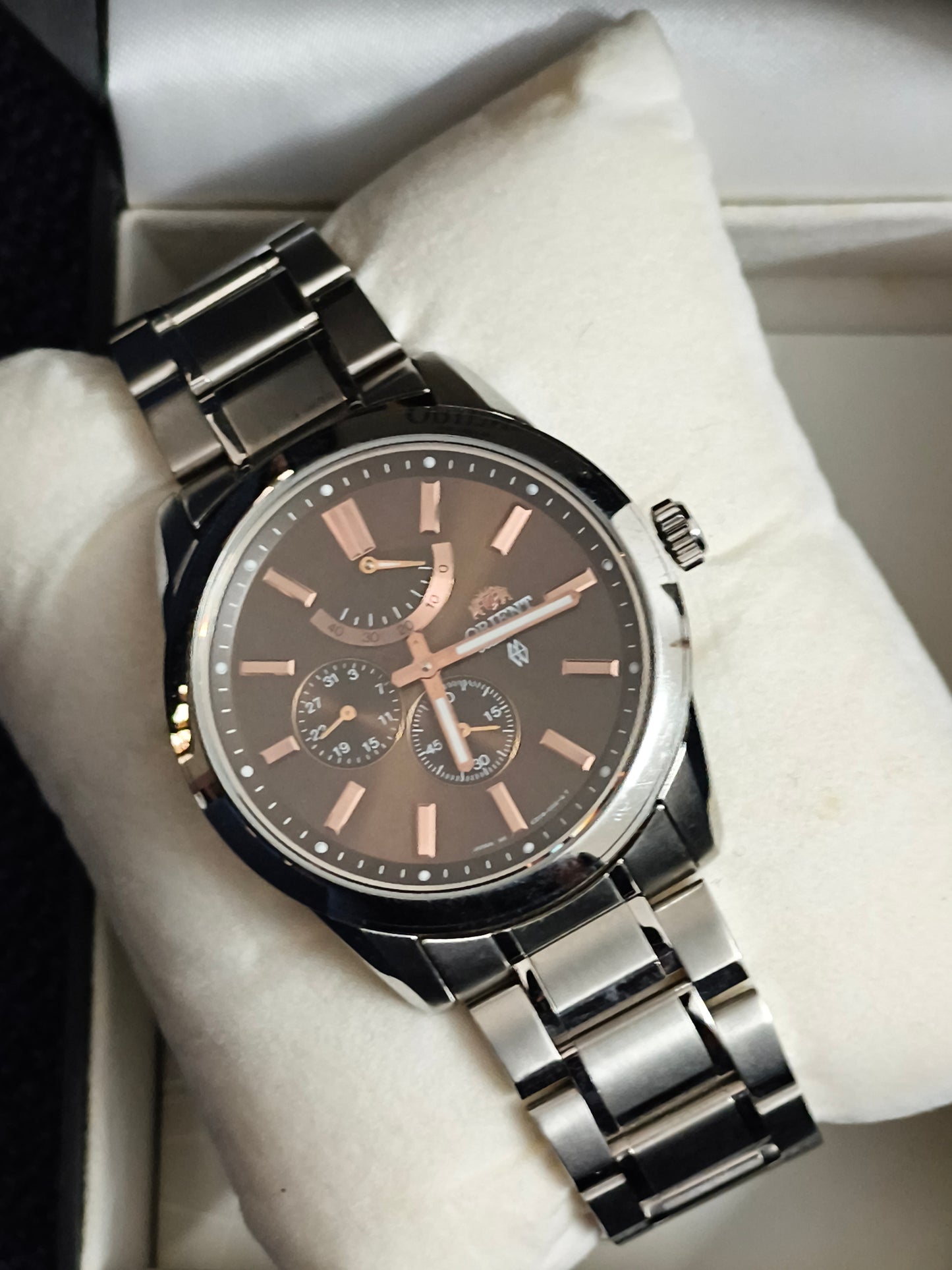 Orient Regent Automatic Watch with a Chocolate Brown Dial, NOS/Mint Condition