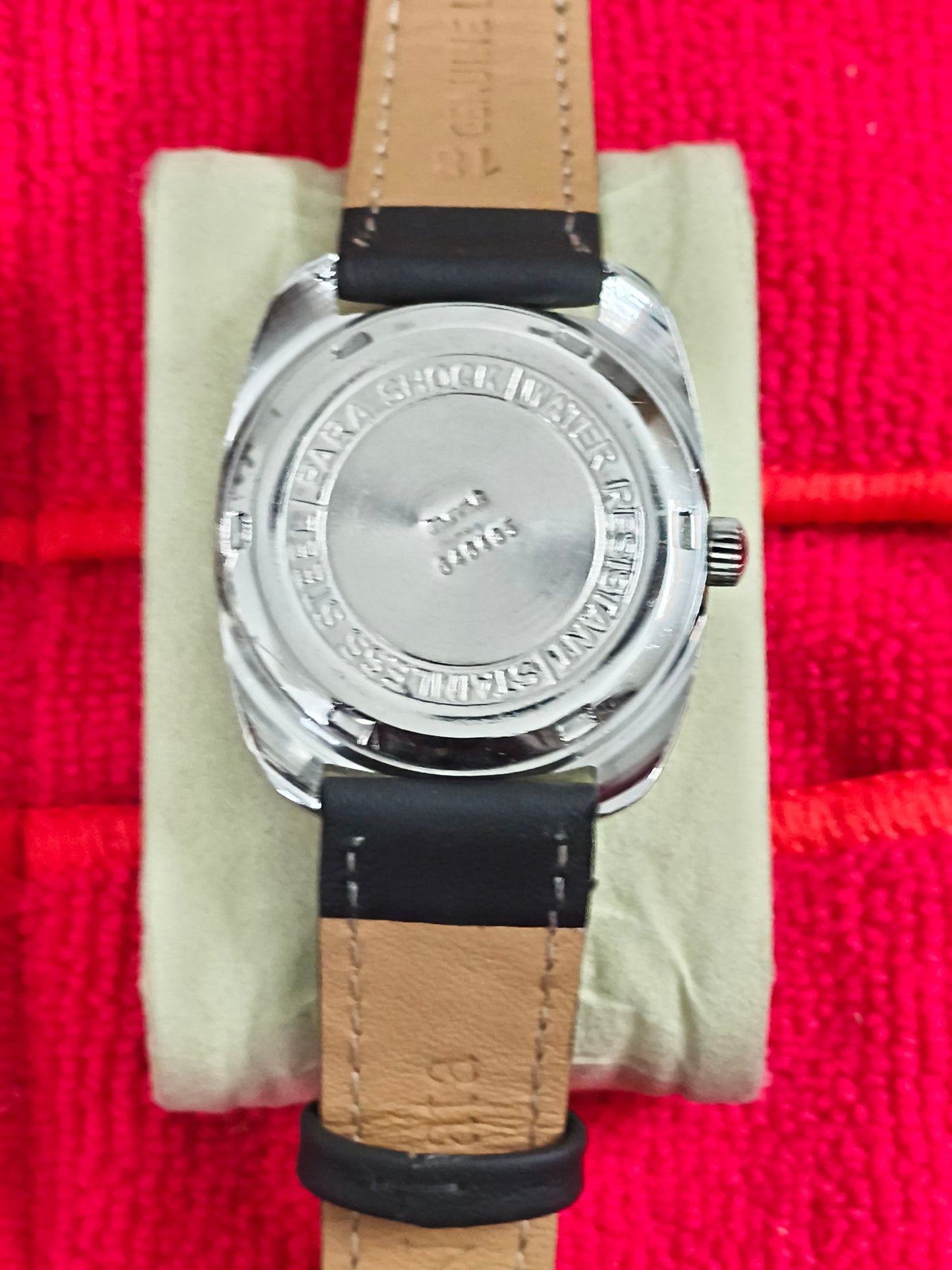 HMT Vijay Hand-wound Watch with Black Crosshair Dial
