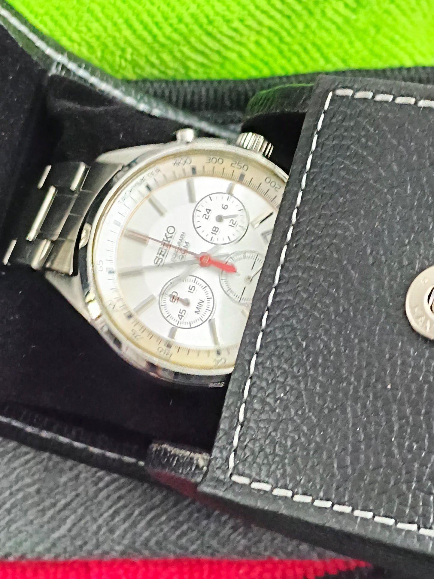 Seiko SSB035P1 Quartz Chronograph with a White Dial