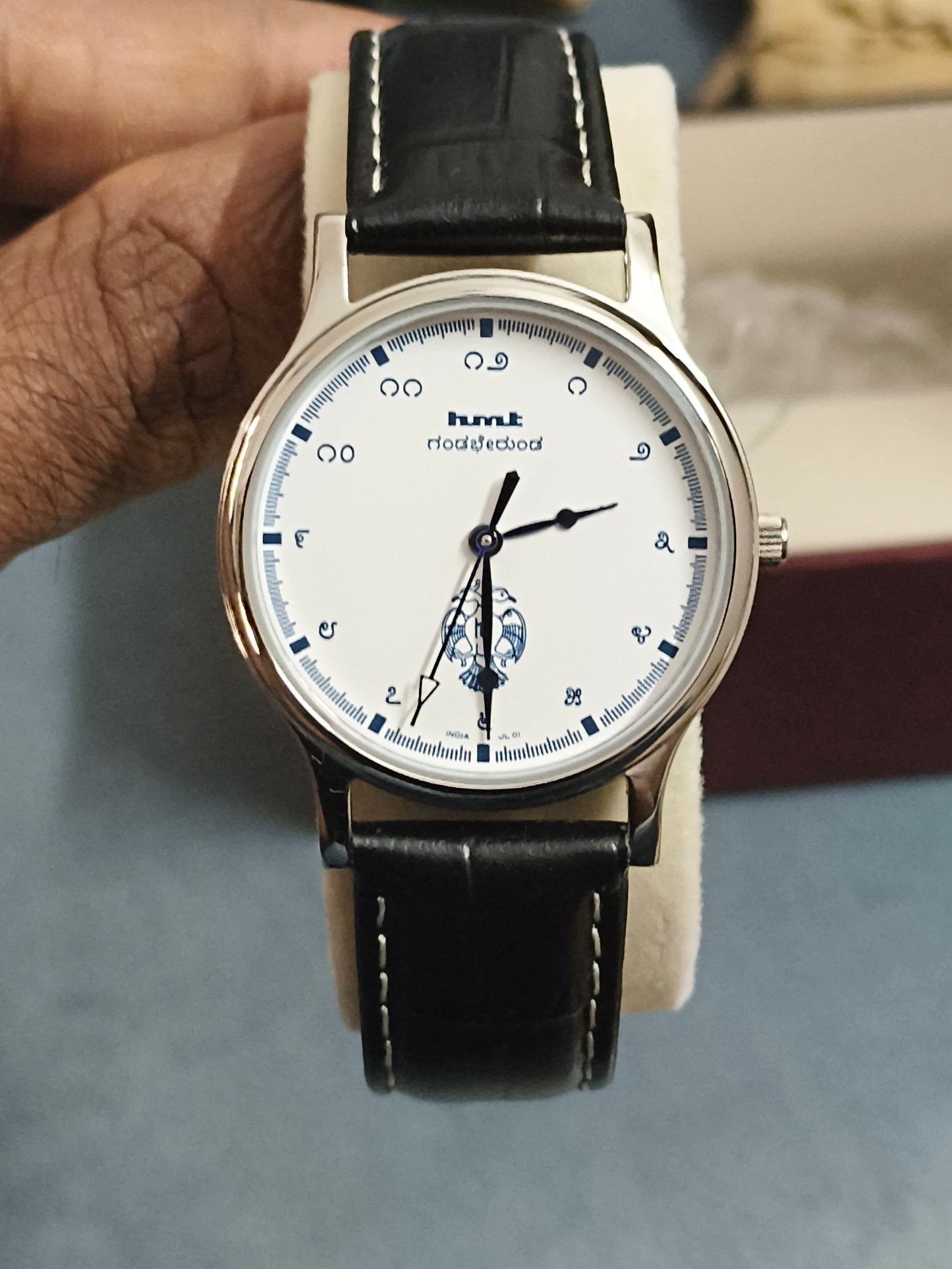 Hmt gandaberunda quartz 36mm leather strap