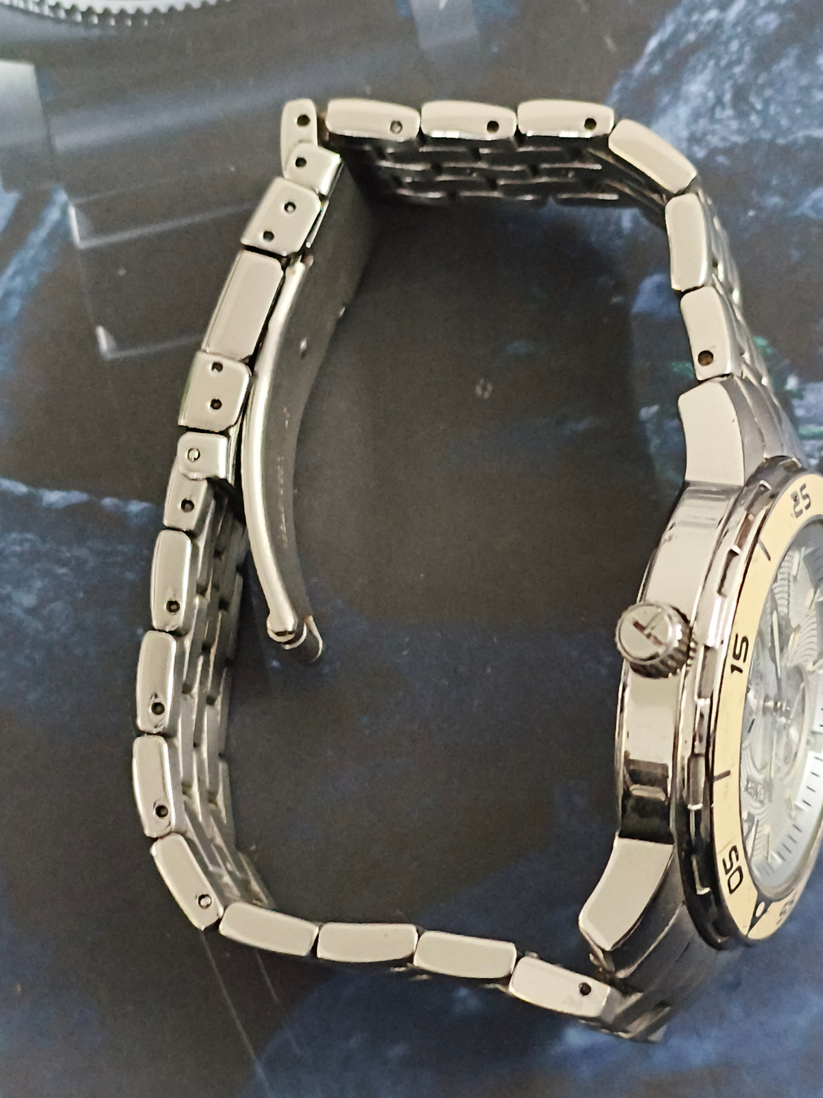 Timex Sun & Moon Quartz Watch with a Silver-toned Dial