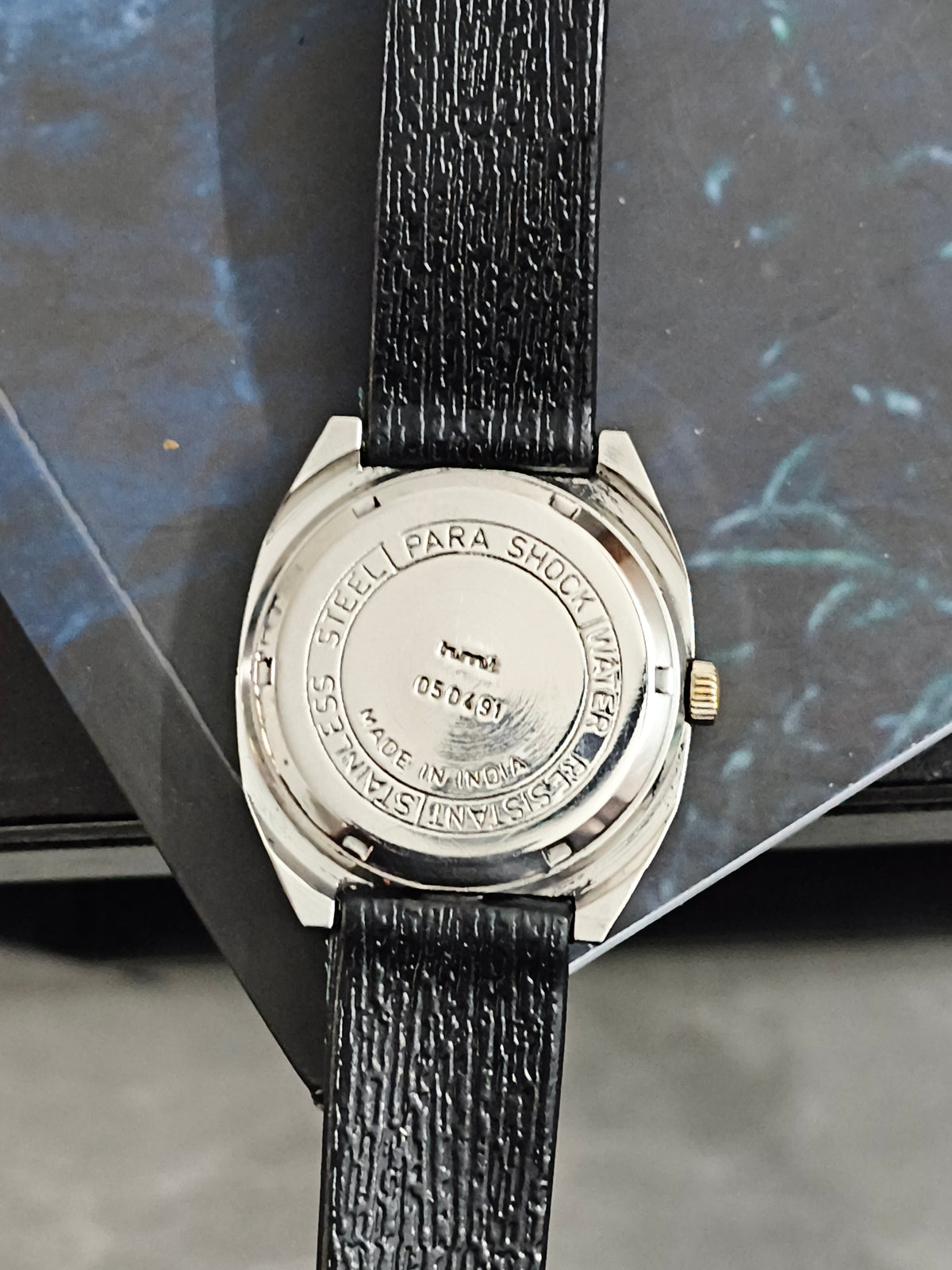 HMT Gautam Hand-wound Vintage Watch with a Gold-toned Graph Dial