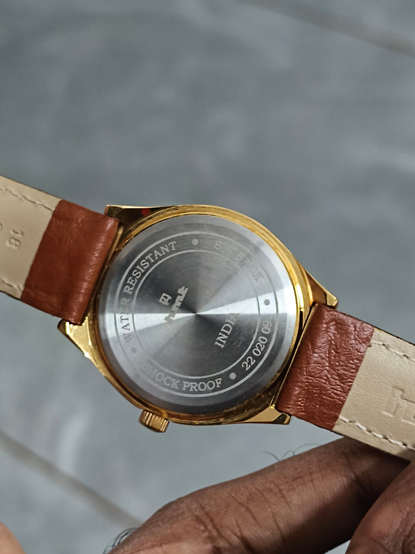 HMT Tareeq HQ Quartz Gold-toned Watch with Tiffany Blue Dial