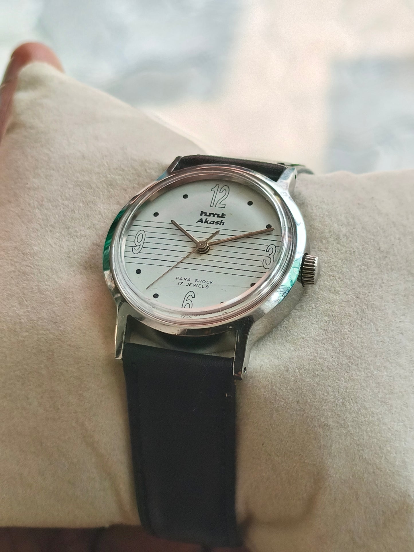 HMT Akash mechanical watch art deco dial