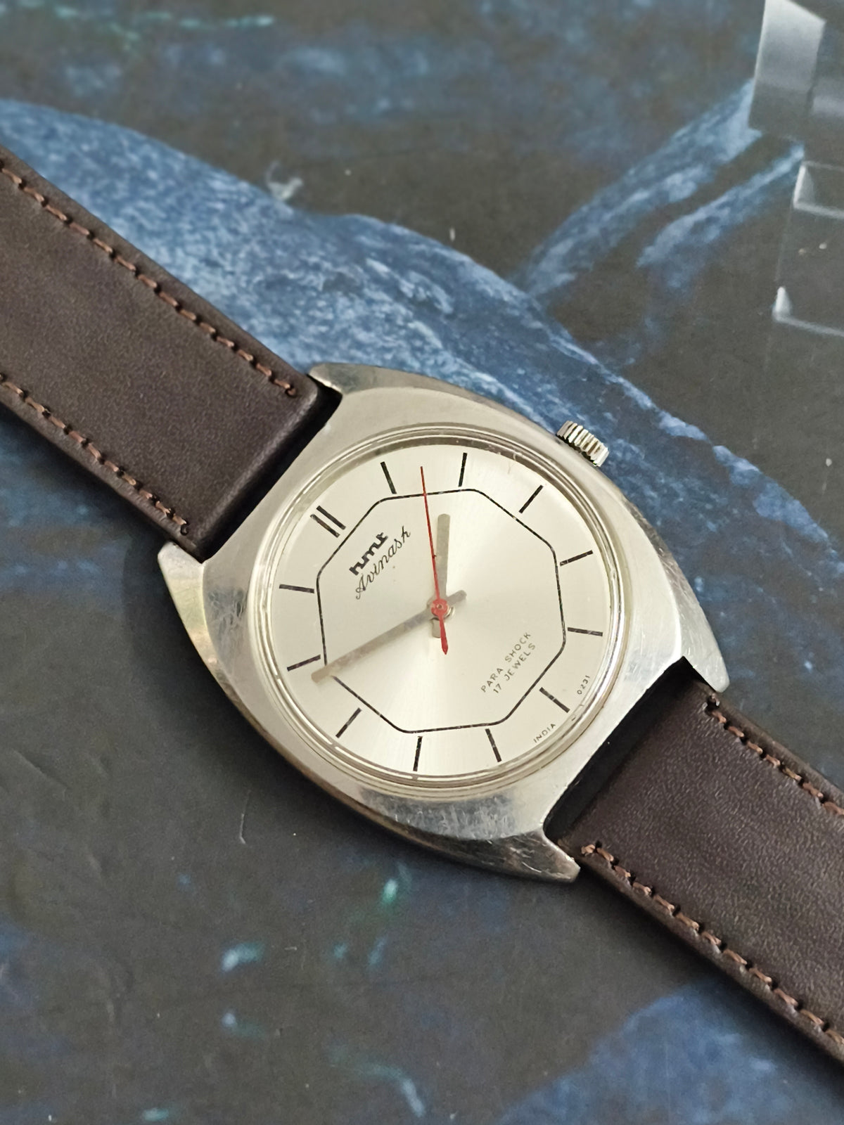 HMT Avinash Hand-wound Vintage Watch with a Rare Silver-toned Dial