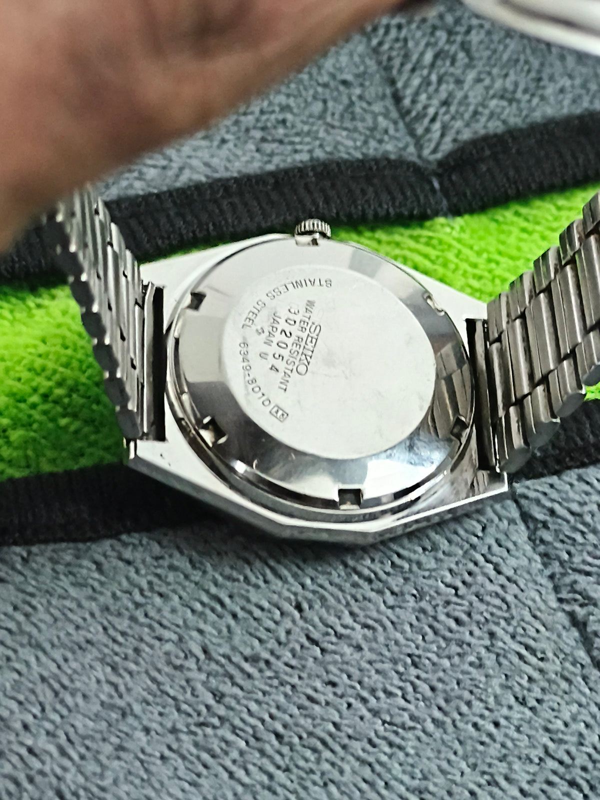 Seiko 5 Vintage Automatic Day Date Watch with a Black Dial and the Cal. 6349 Movement