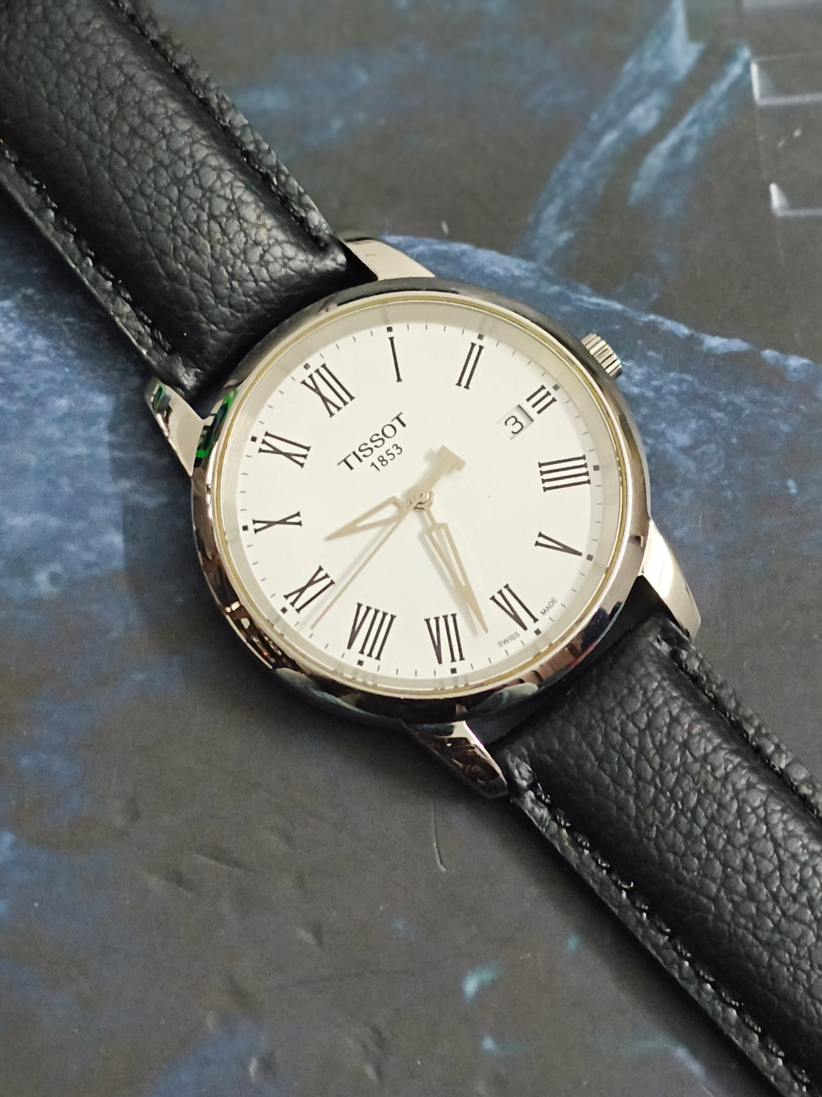 Tissot 1853 Quartz Watch Neo-Vintage with a White Dial