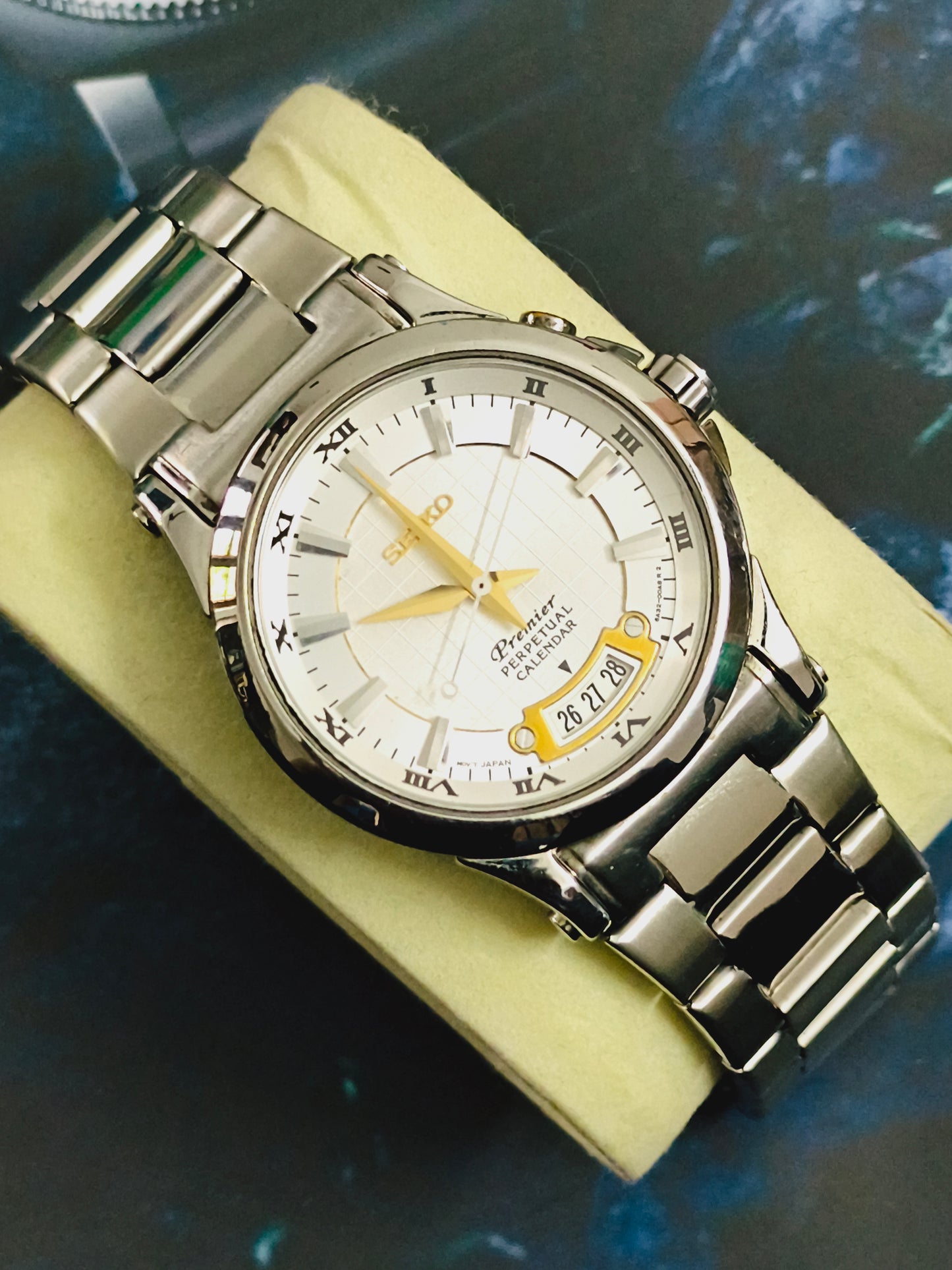 Seiko Premier Perpetual Calendar Watch, SNQ Series, Neo-Vintage