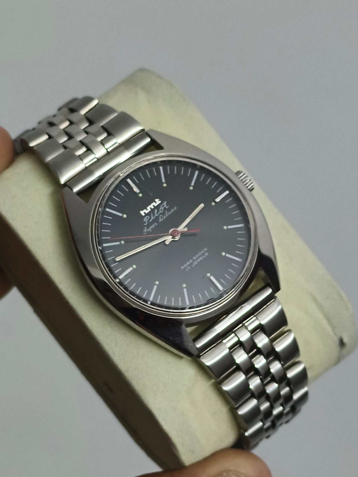 HMT Pilot Super Deluxe Watch with Black Dial