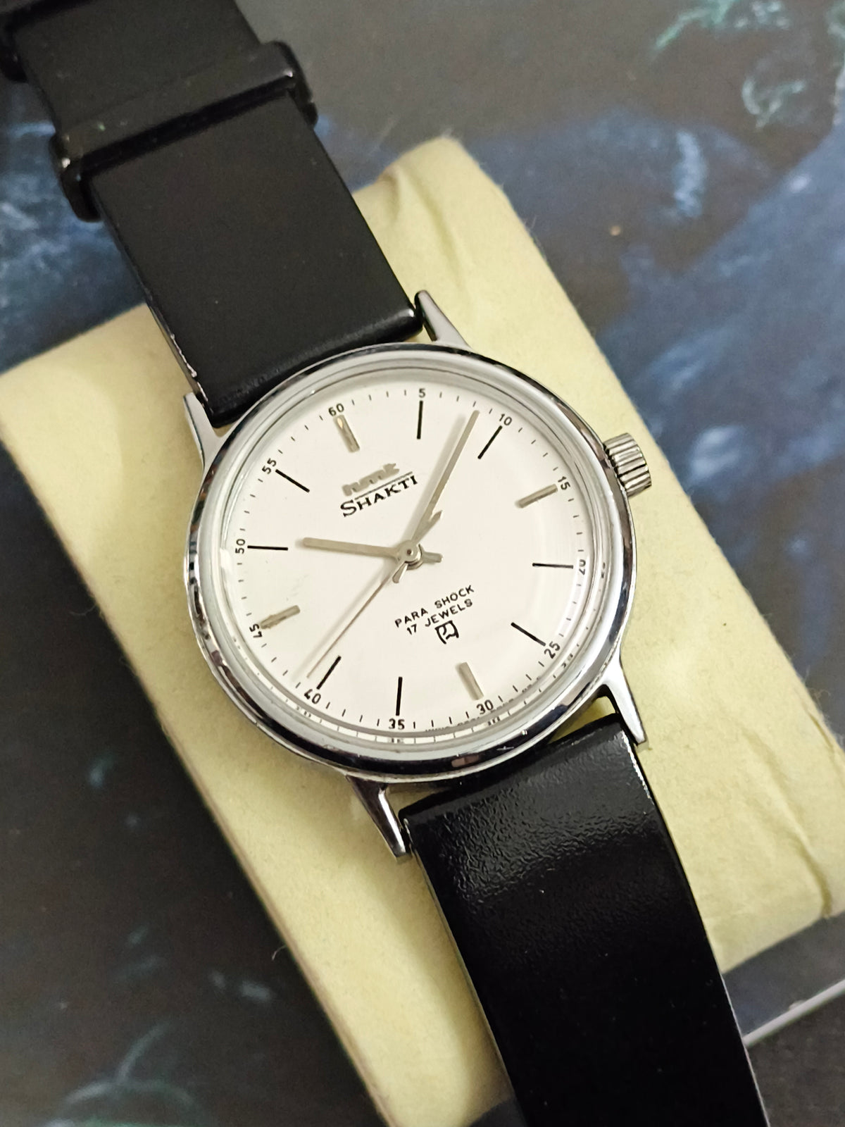 HMT Shakti Hand-wound Mechanical Watch with a White Dial
