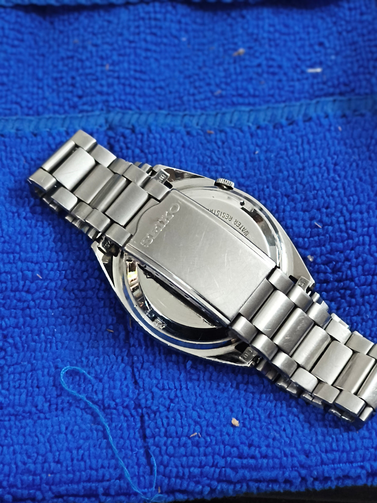 Seiko 5 Automatic Day Date Bullseye 37mm Watch, Rare Model, Mint Condition