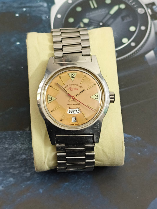West End Sowar Day Date Automatic Vintage Watch with a Copper-toned Dial