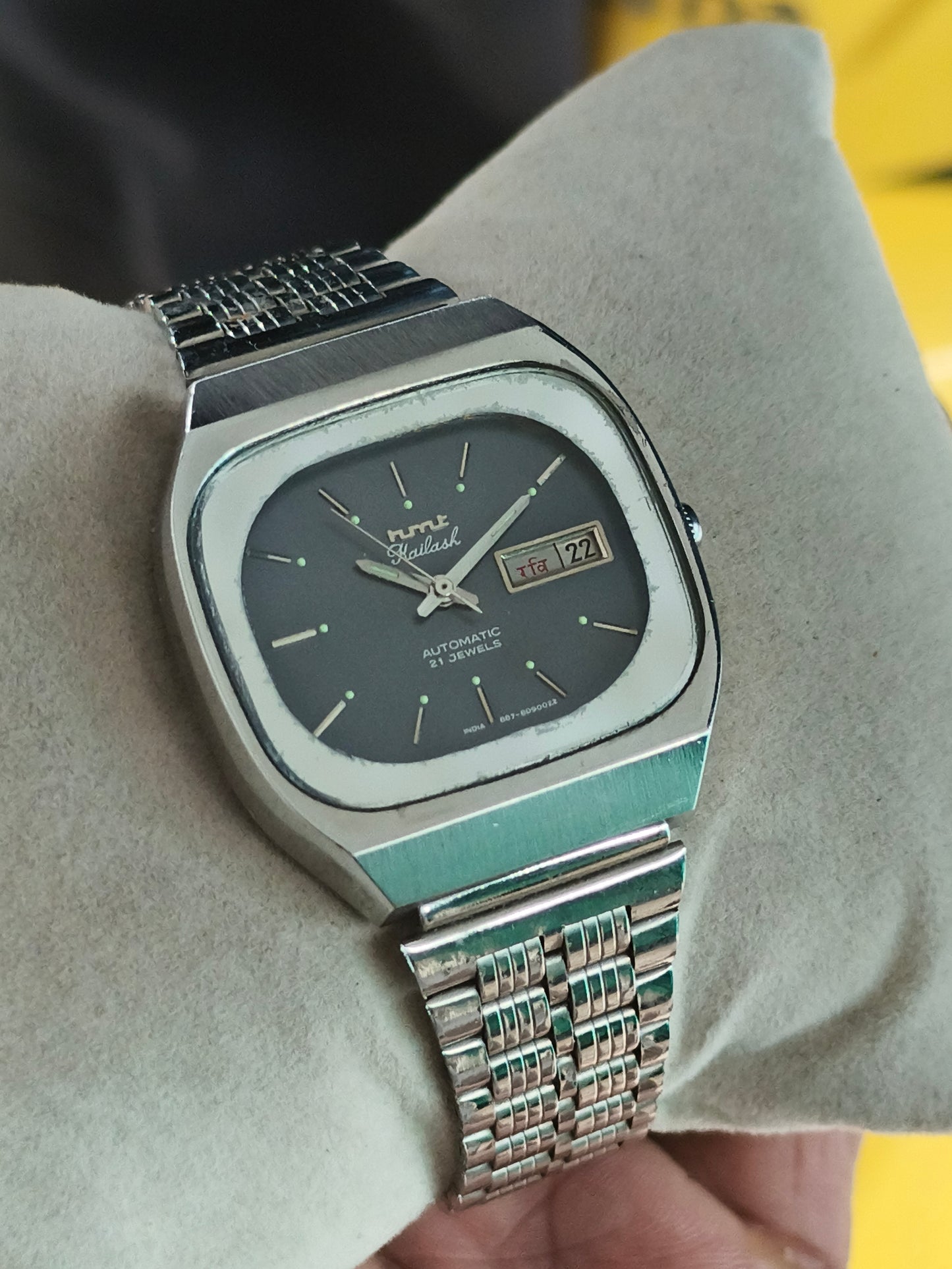 HMT Kailash Automatic Vintage Watch with Black Dial
