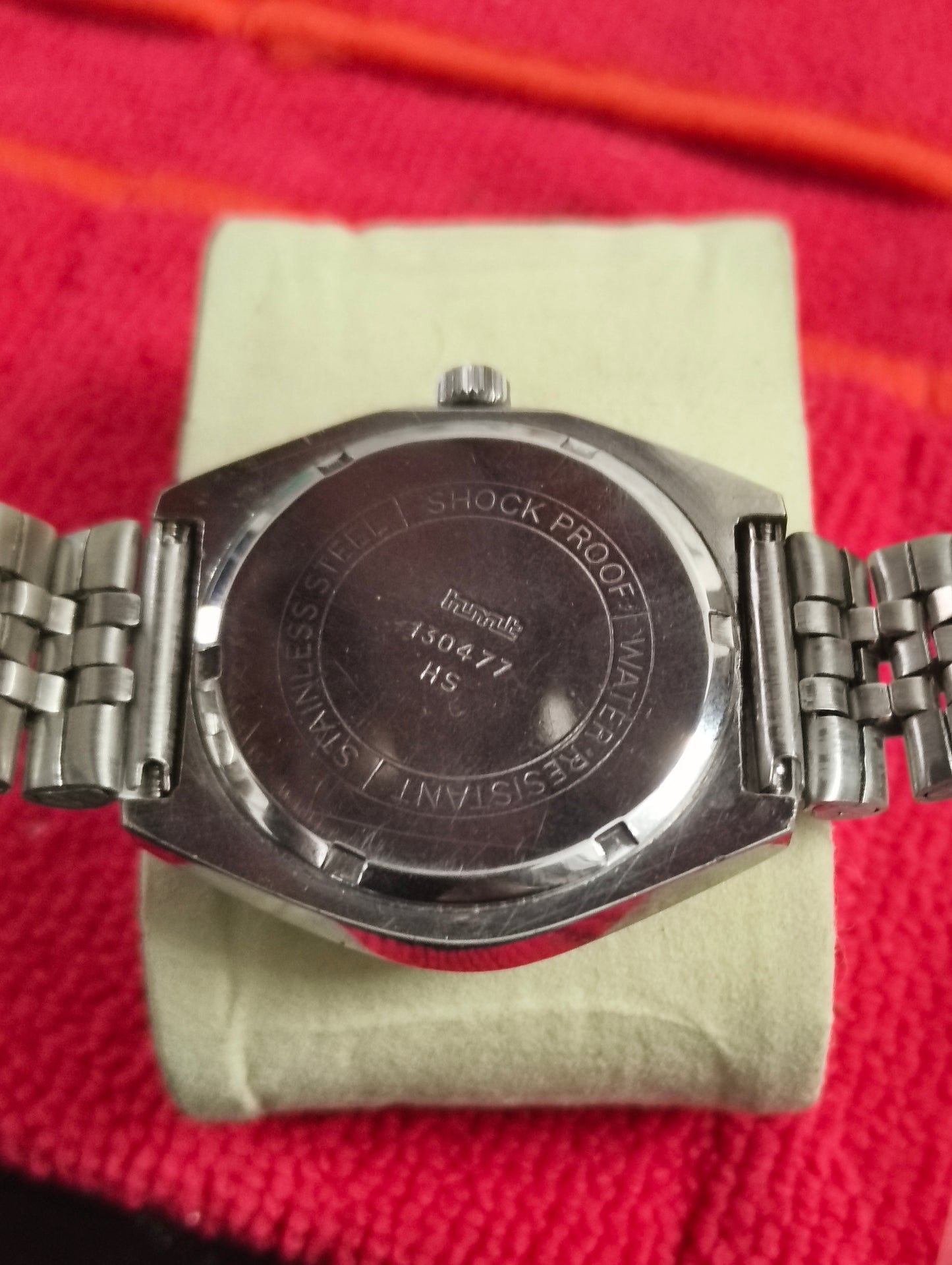 HMT Ajeet Mechanical Hand-wound Watch with a Green Gradient Dial