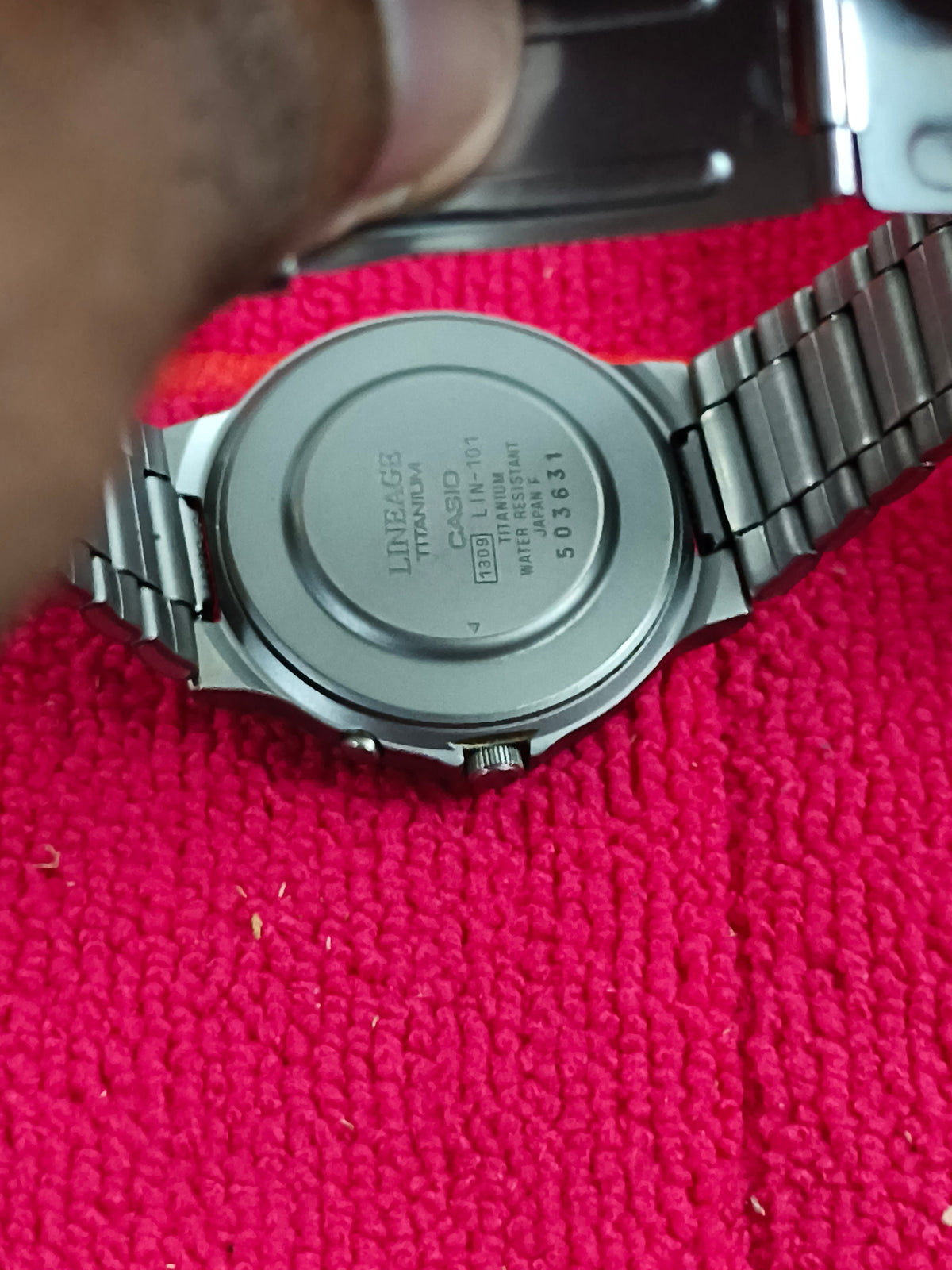Casio Lineage Titanium Illuminator Watch with Gun-metal Finished Case and Bracelet