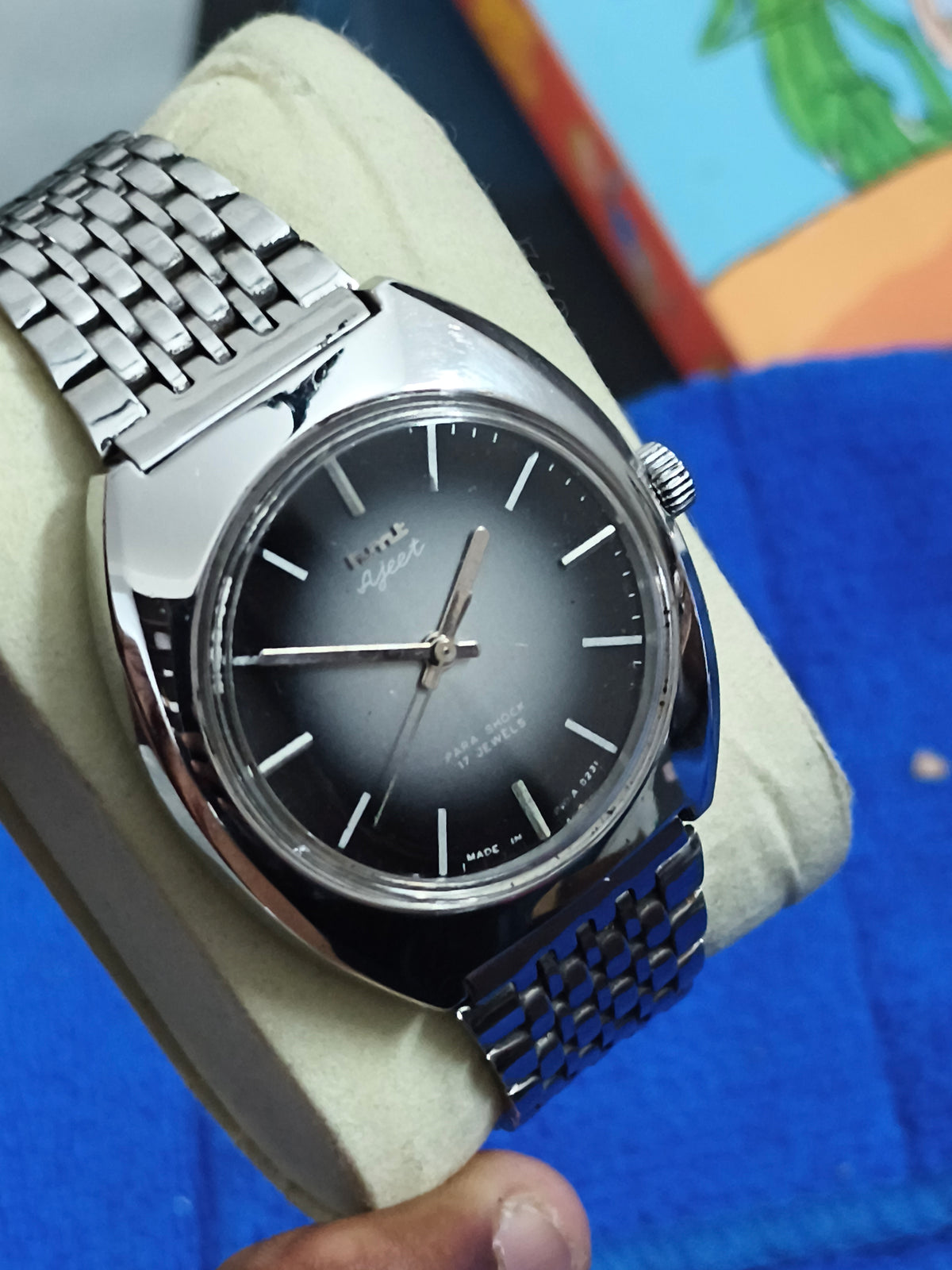 HMT Ajeet Hand-wound Vintage Watch with a Gradient "Ghost" Dial