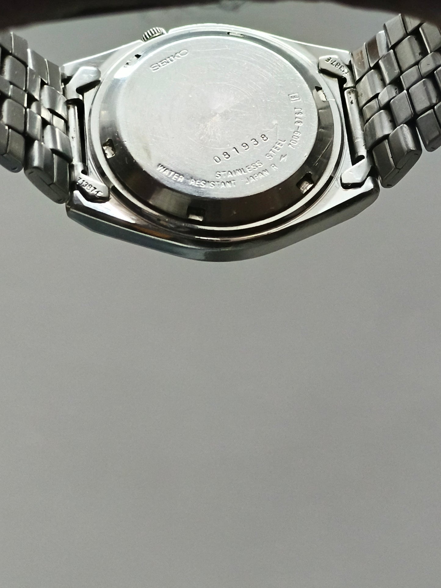 Seiko 5 Automatic Day Date Watch with Black Dial and Steel Indices