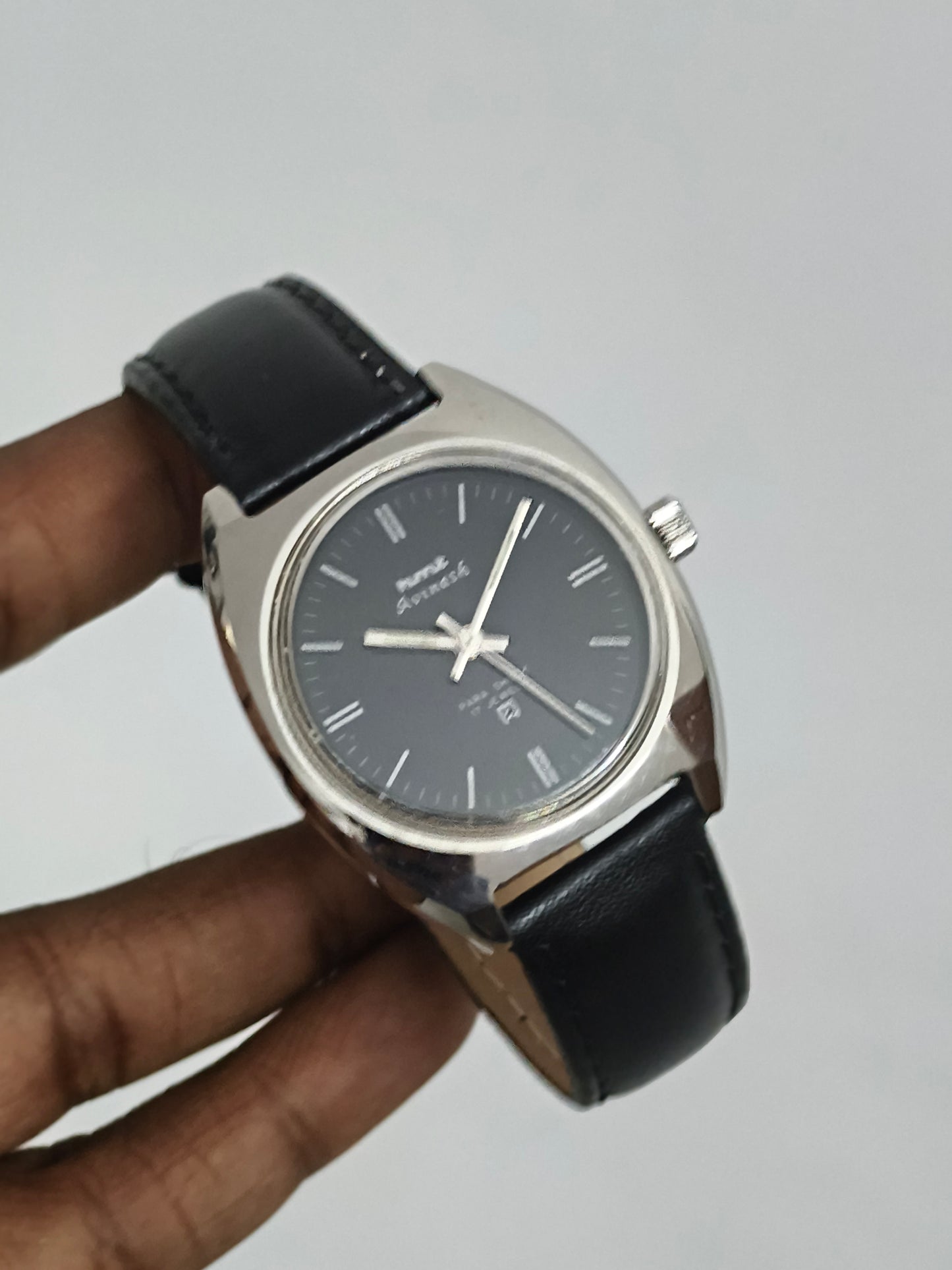 HMT Avinash Black Dial Watch with Hand-wound Movement