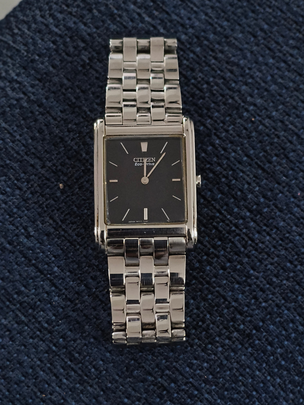 Citizen “Tank Style” Eco-Drive Quartz Watch with a Black Dial