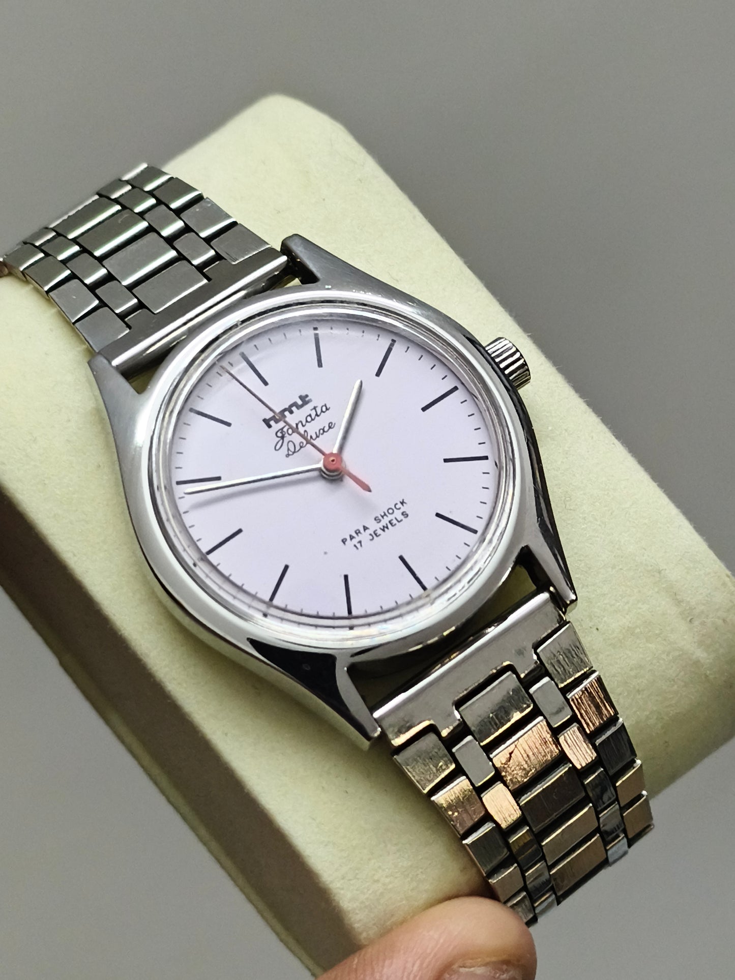 HMT Janata Mechanical Watch with Lavender Dial