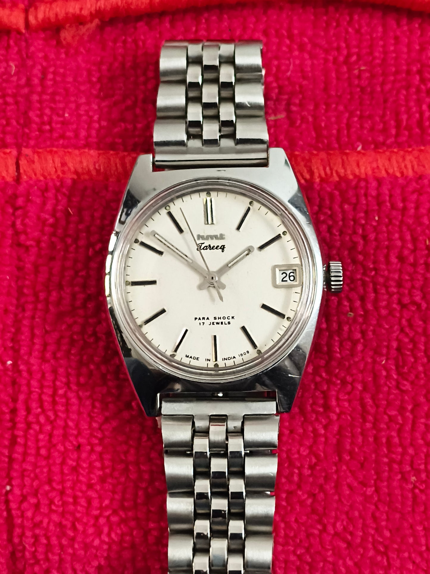 HMT Tareeq Hand-wound Mechanical Watch with a White Dial