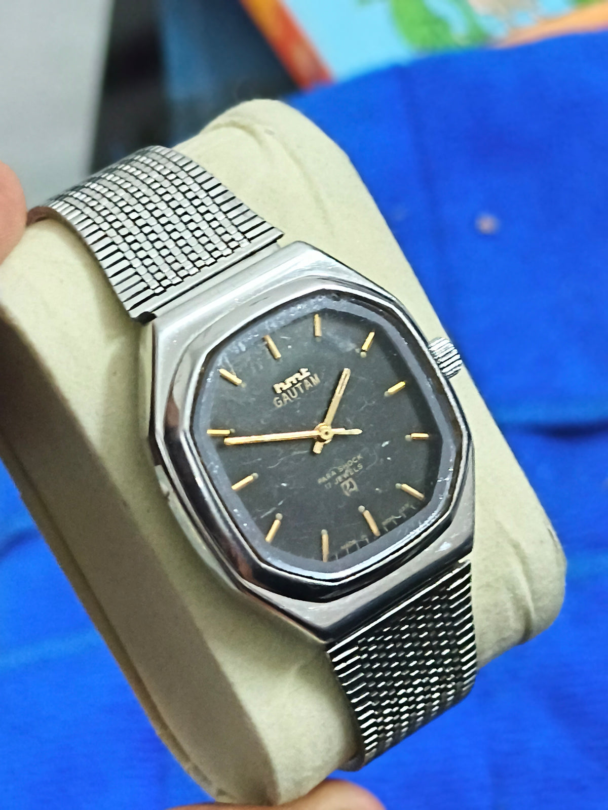 HMT Gautam Hand-wound Neo-Vintage Watch with a Grey Dial