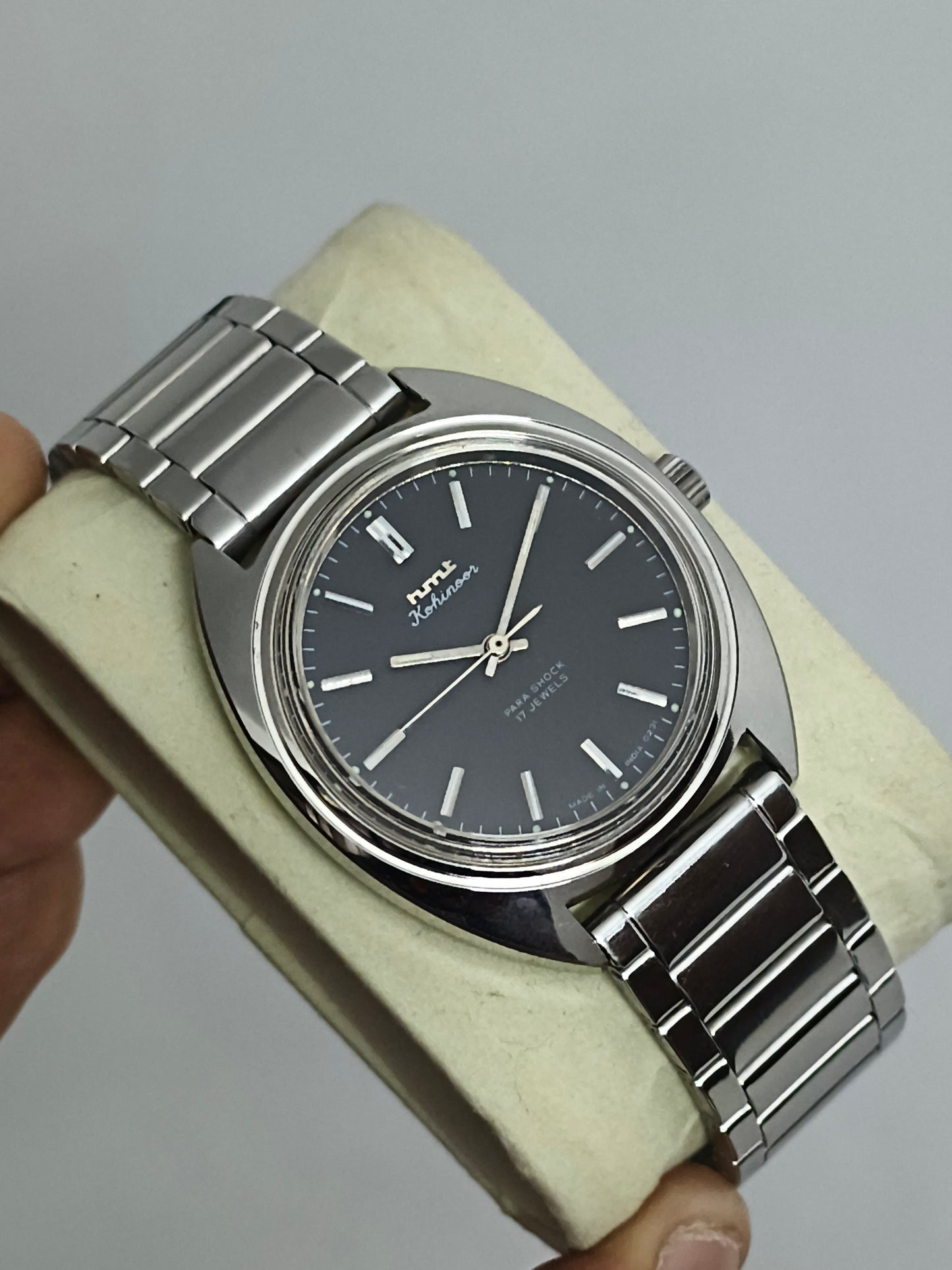 HMT Kohinoor Mechanical Watch NOS with Black Dial