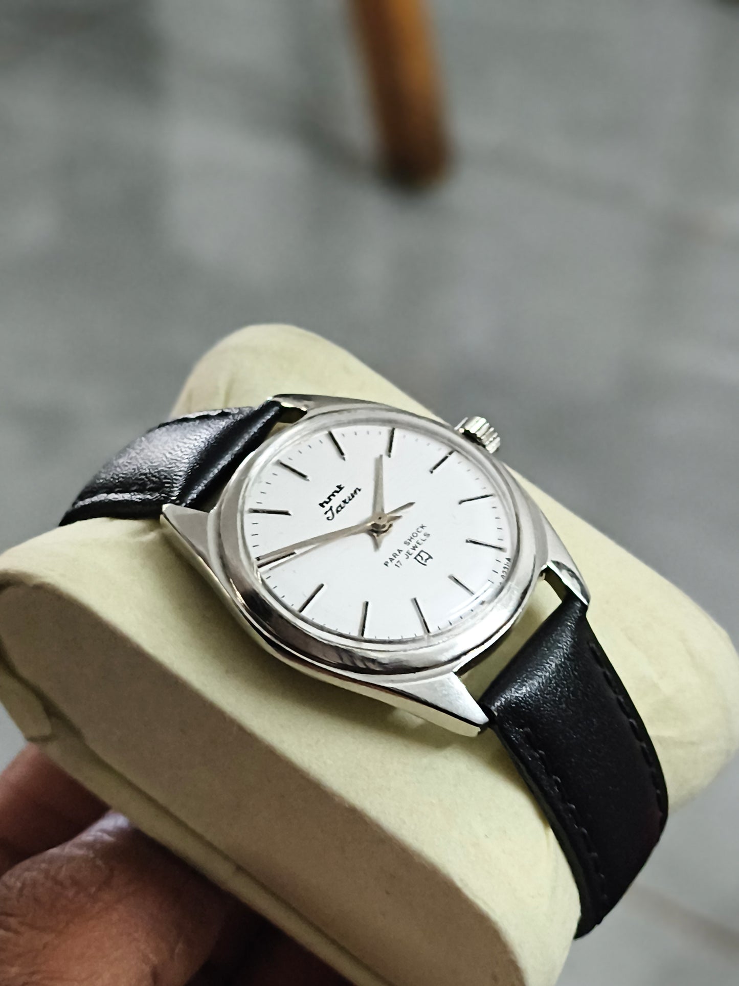 HMT Tarun Hand-wound Watch with White Dial, Mint Condition