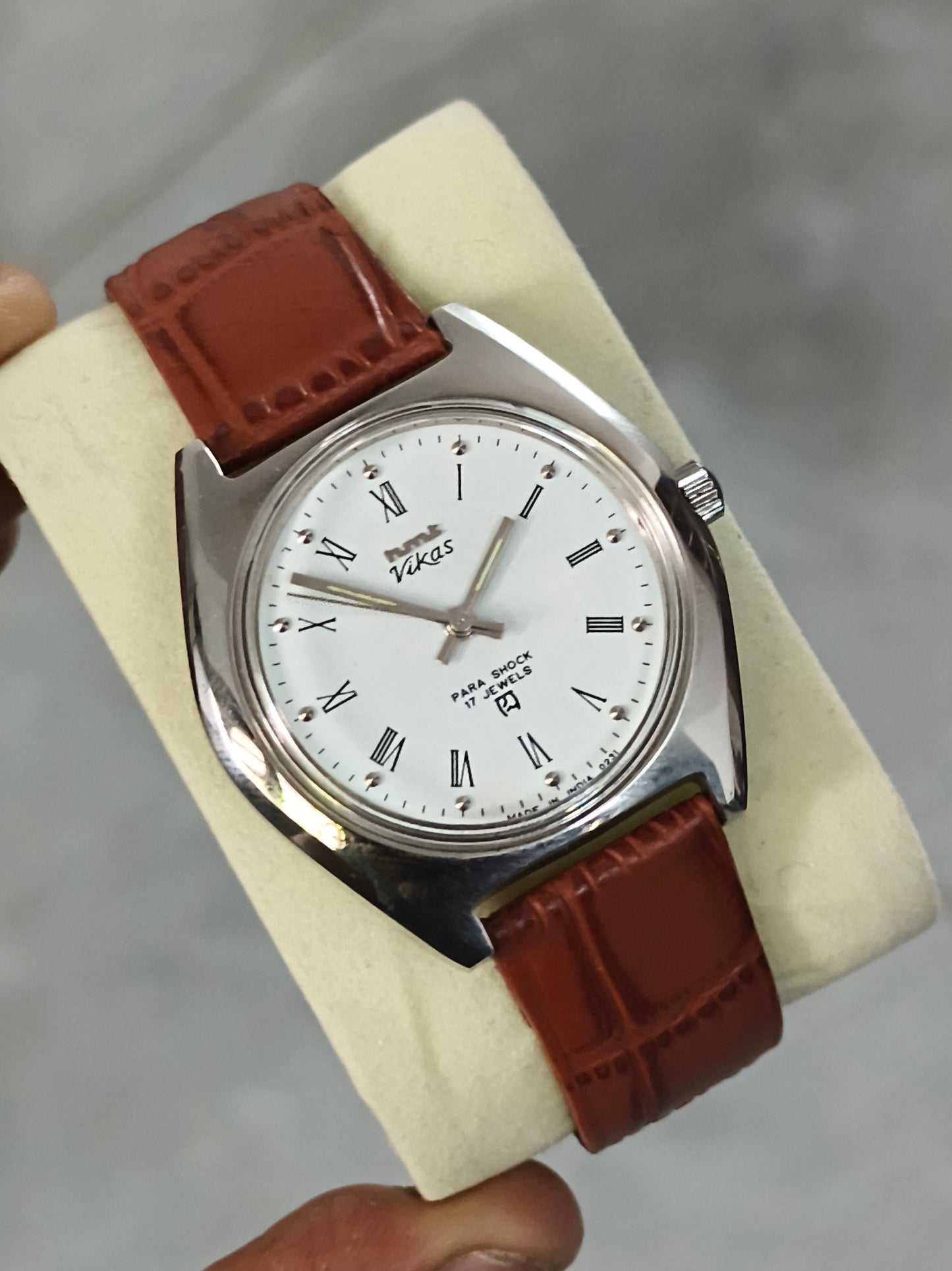 HMT Vikas Mechanical Watch with White Dial