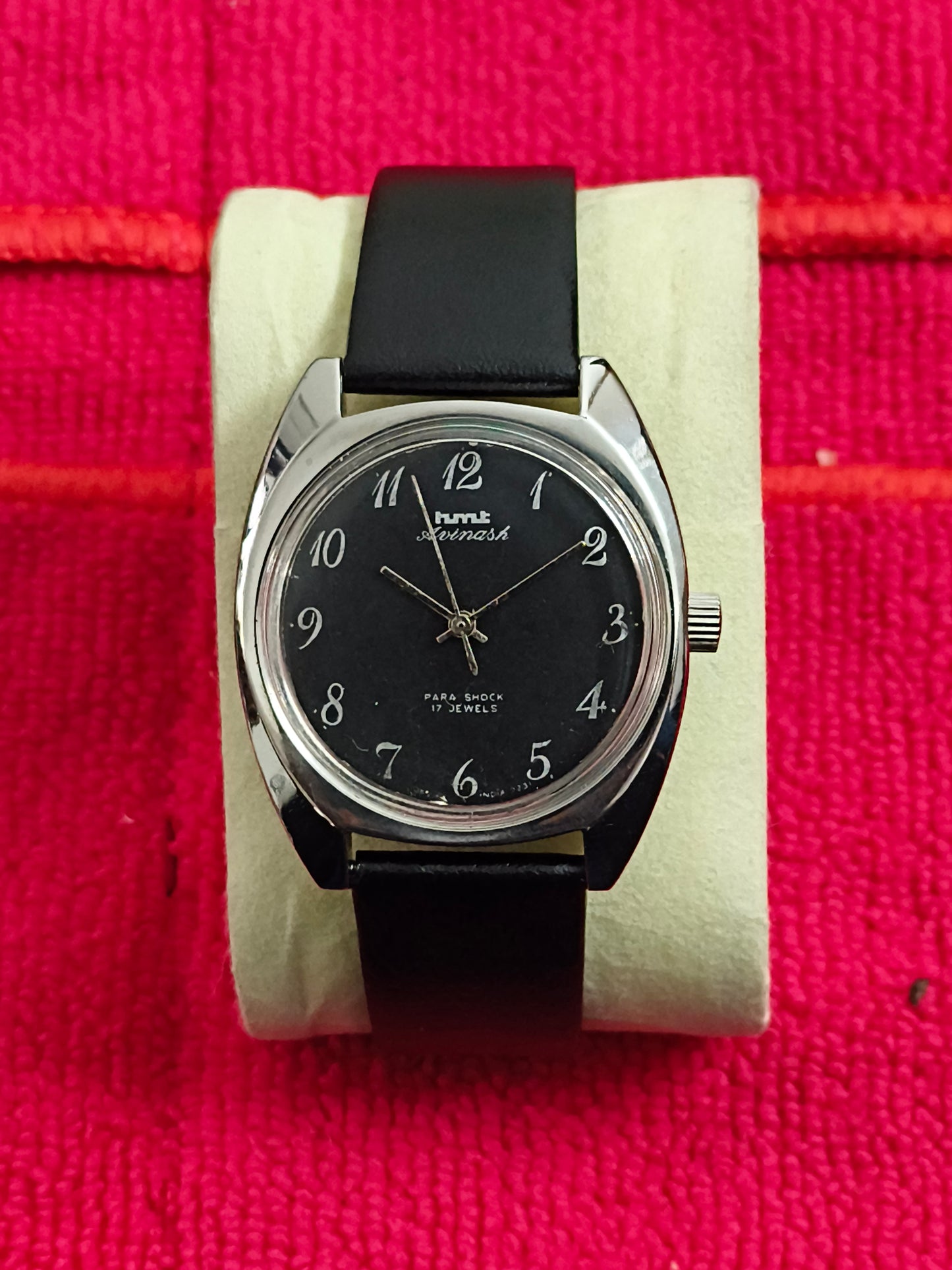 HMT Avinash Hand-wound Neo-vintage Watch with a Black Dial