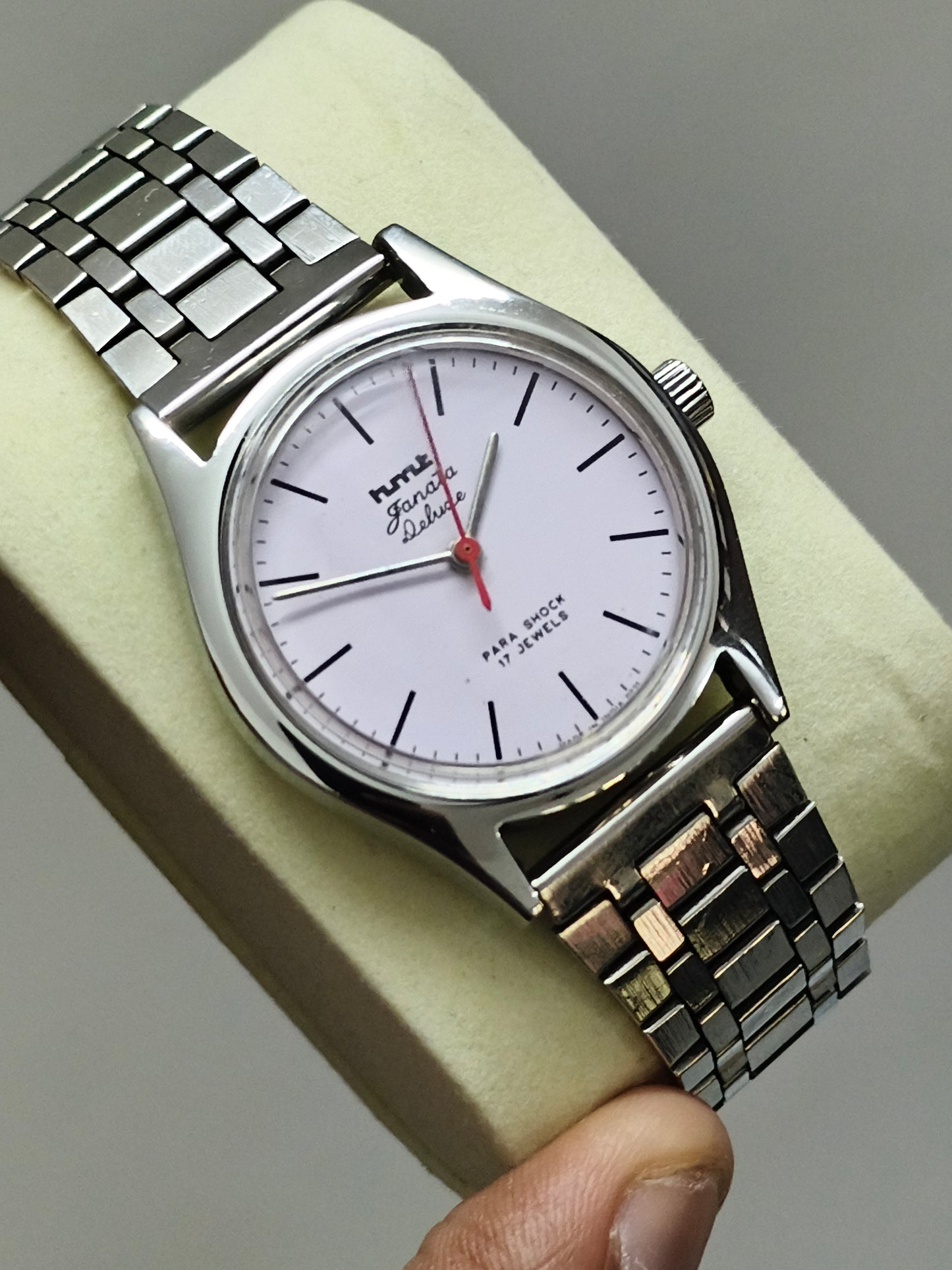 HMT Janata Mechanical Watch with Lavender Dial