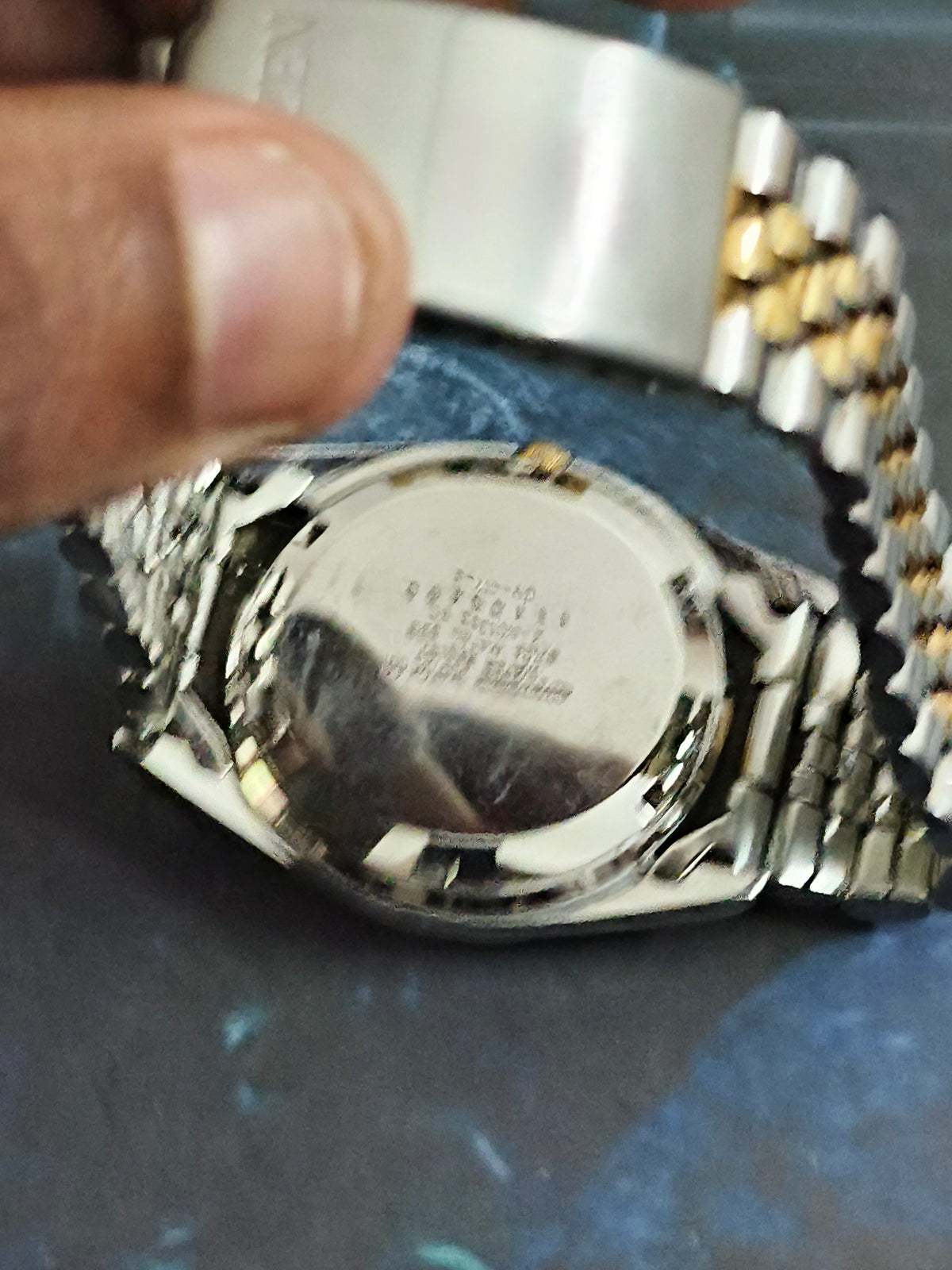 Citizen Automatic Day Date Dual Toned Watch with a White Dial Featuring Roman Numerals (Rare)