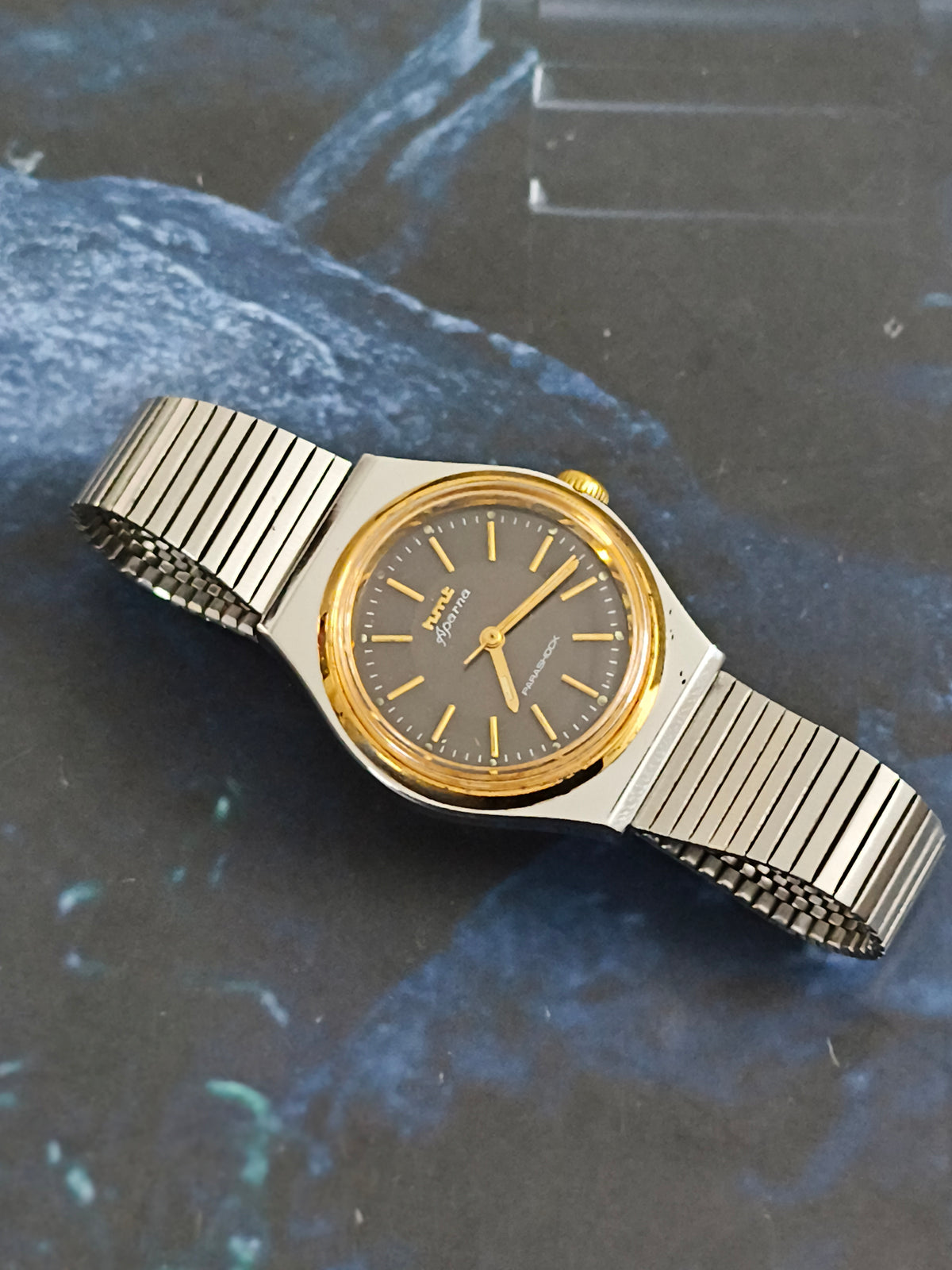 HMT Aparna Hand-wound Vintage Lady Watch with a Black Dial (Rare)