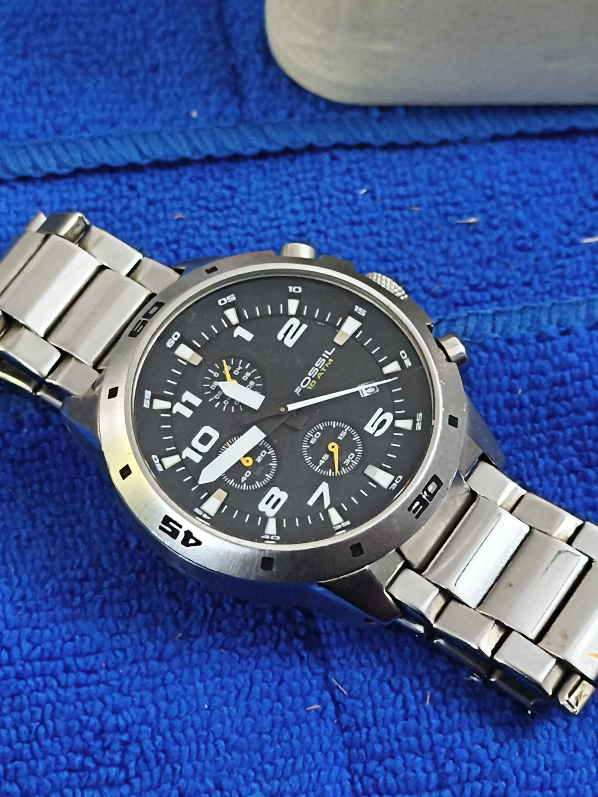 Fossil Quartz Chronograph 45mm, Neo-vintage